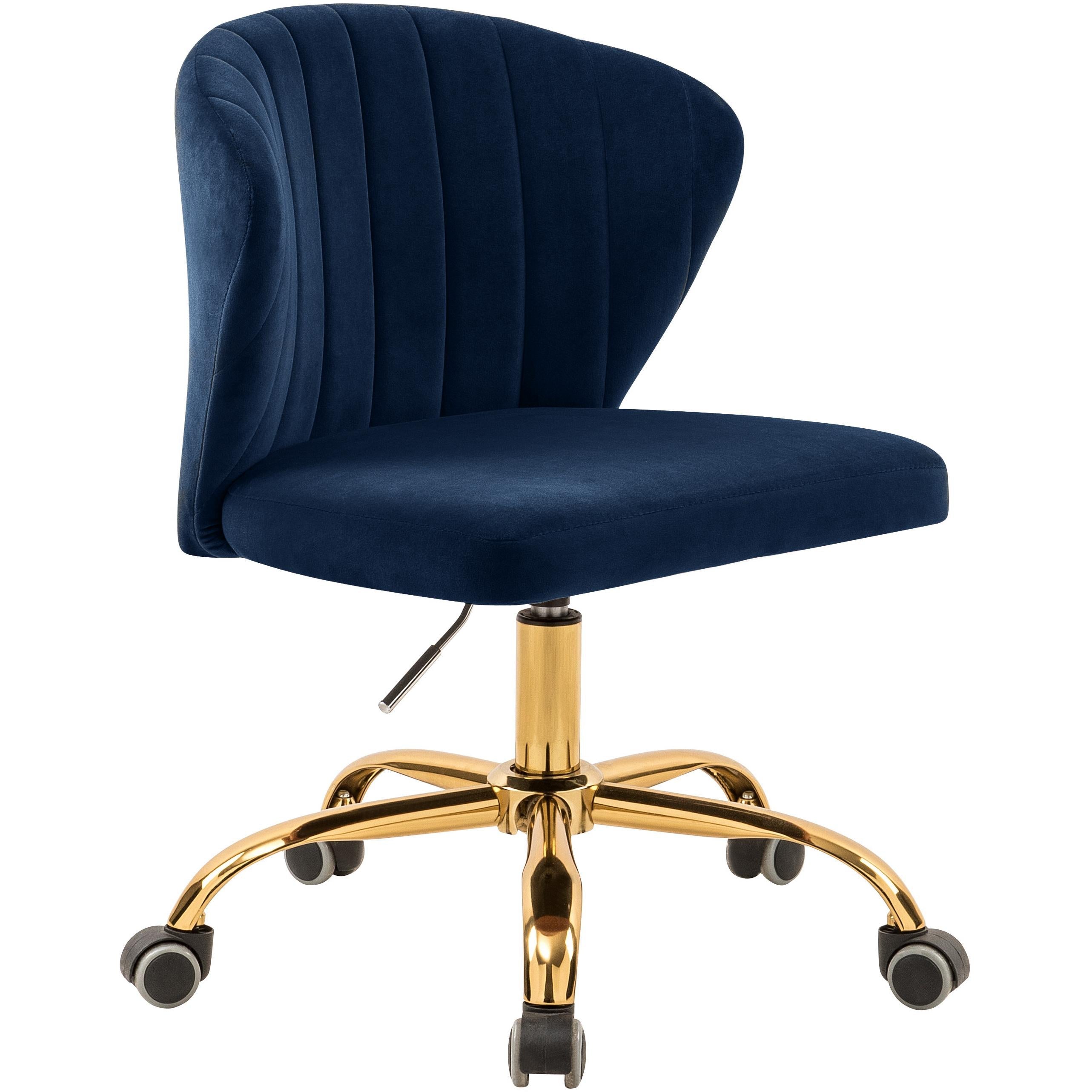 Meridian Finley Navy Velvet Office Chair