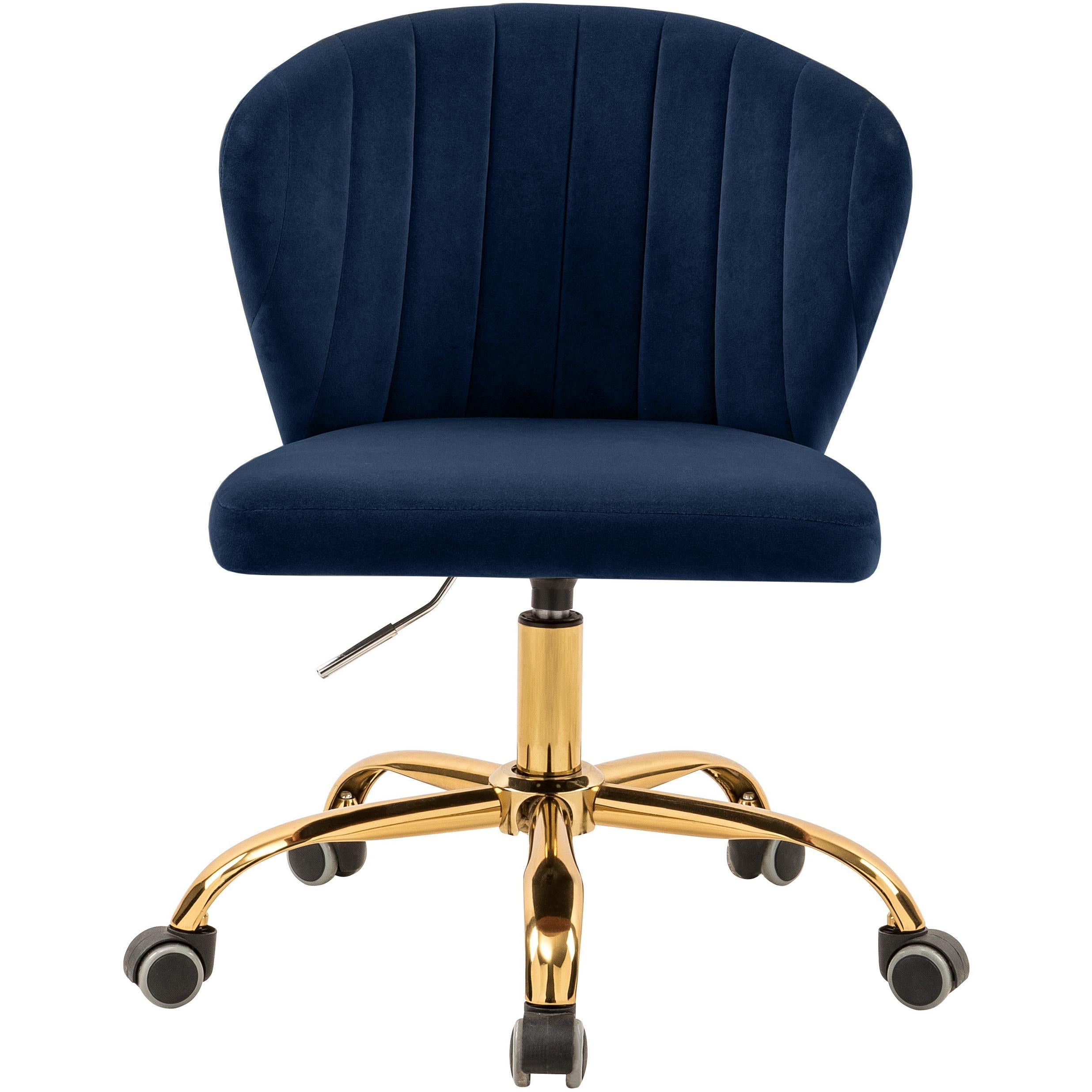 Meridian Finley Navy Velvet Office Chair
