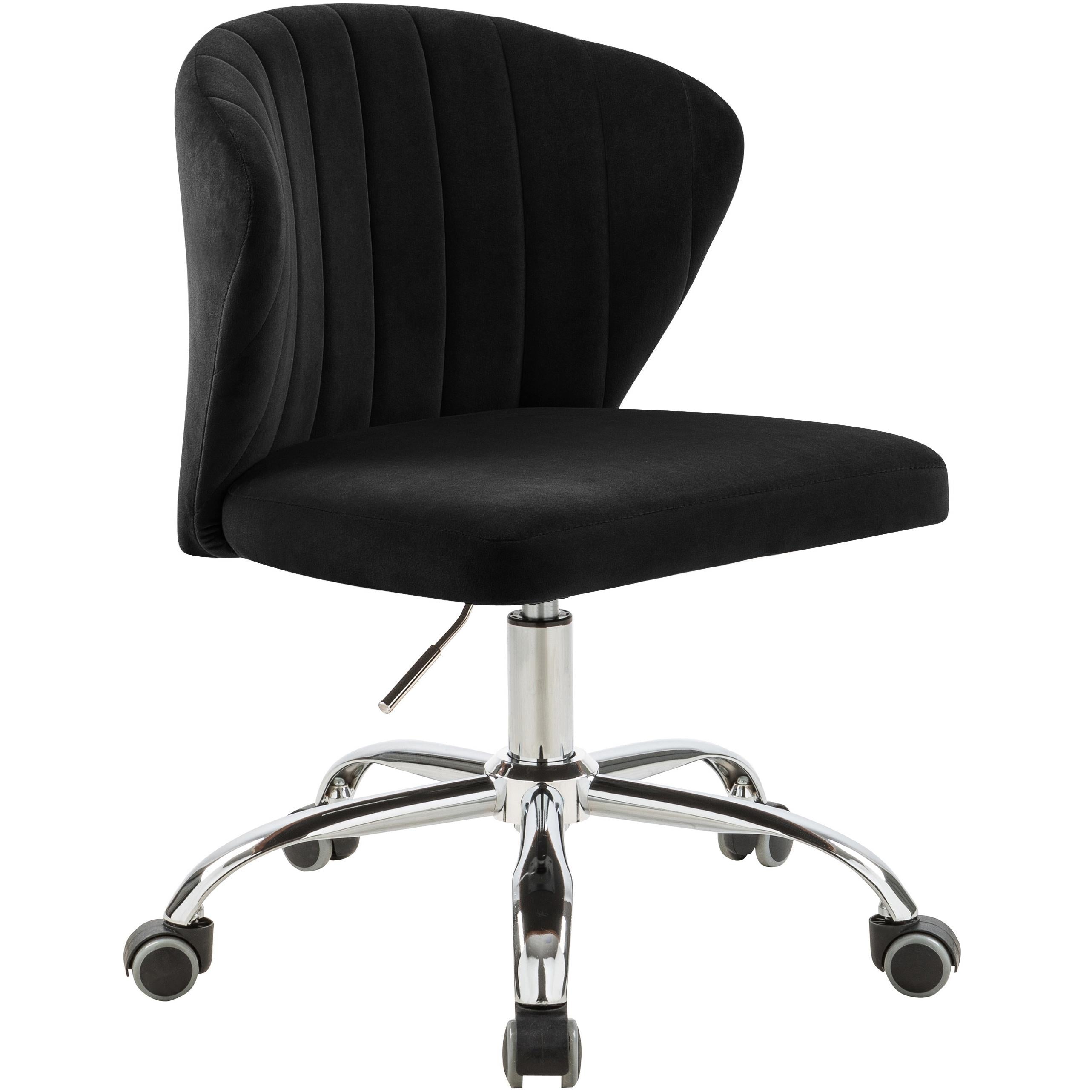Meridian Finley Black Velvet Office Chair