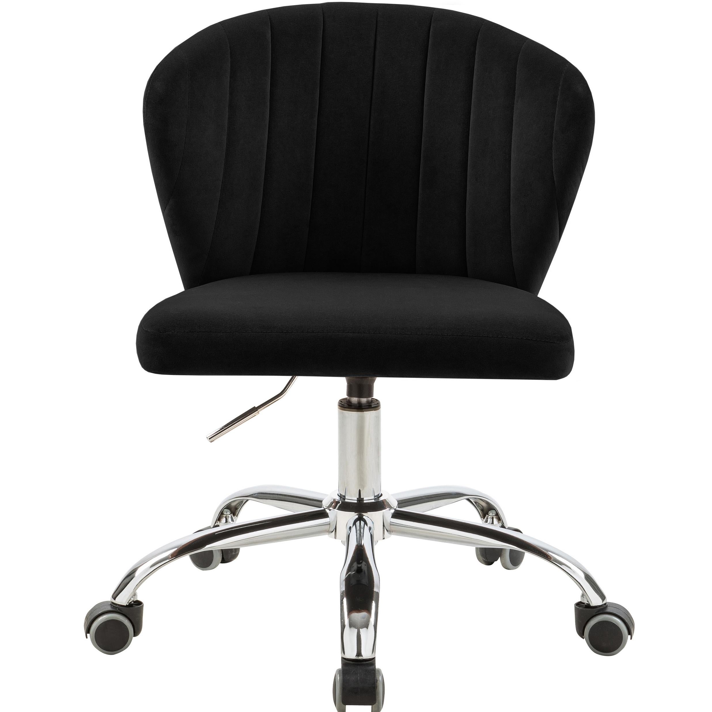 Meridian Finley Black Velvet Office Chair