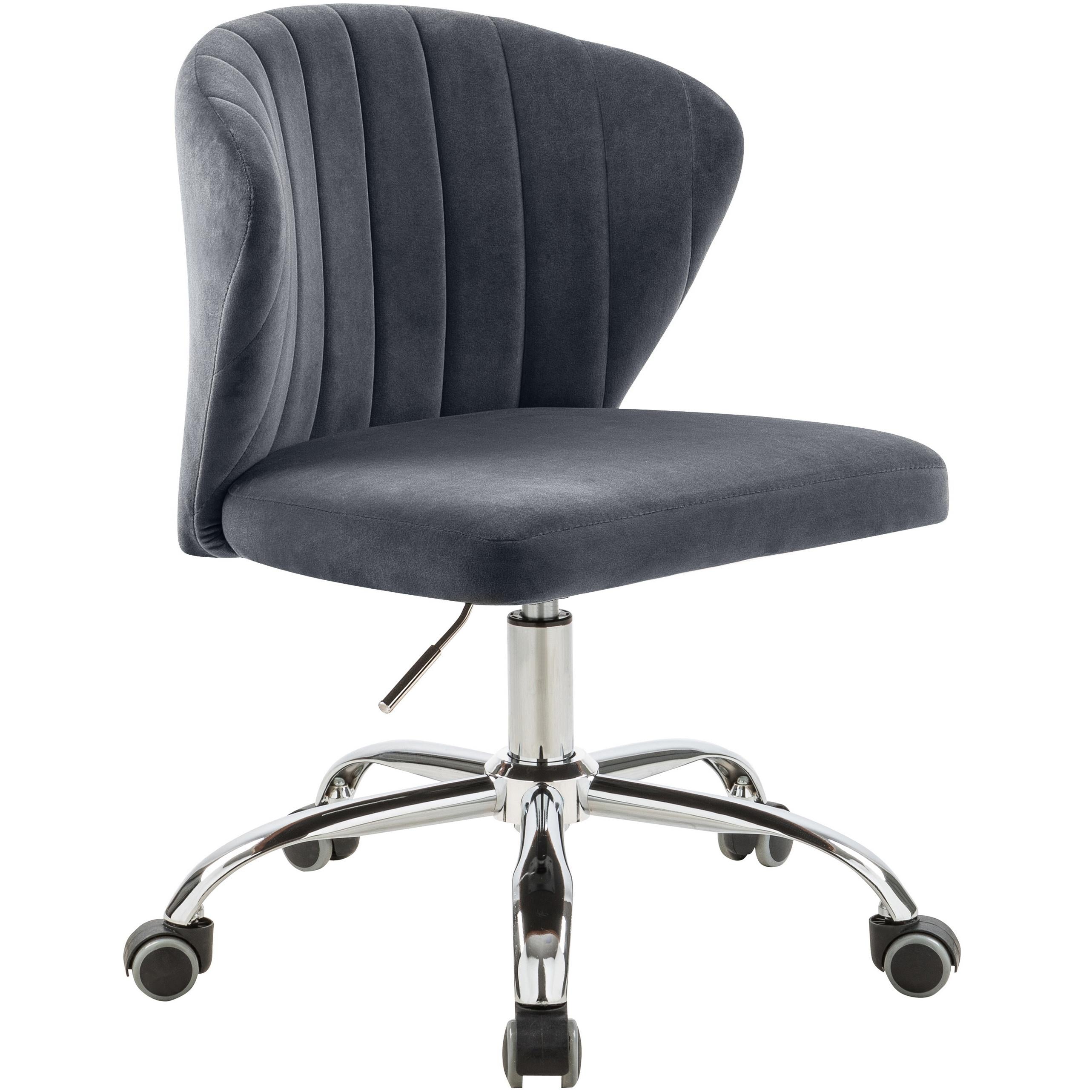 Meridian Finley Grey Velvet Office Chair