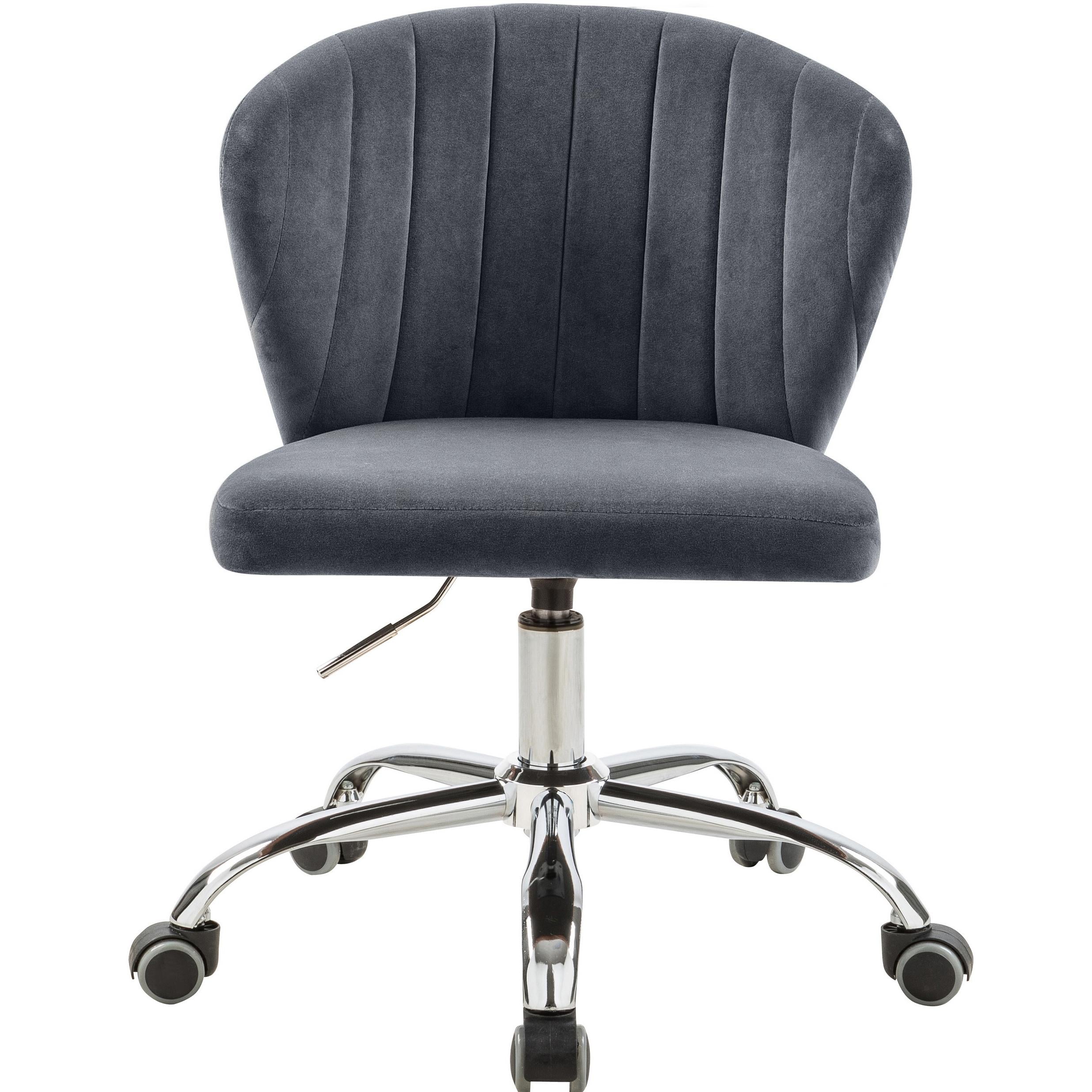 Meridian Finley Grey Velvet Office Chair