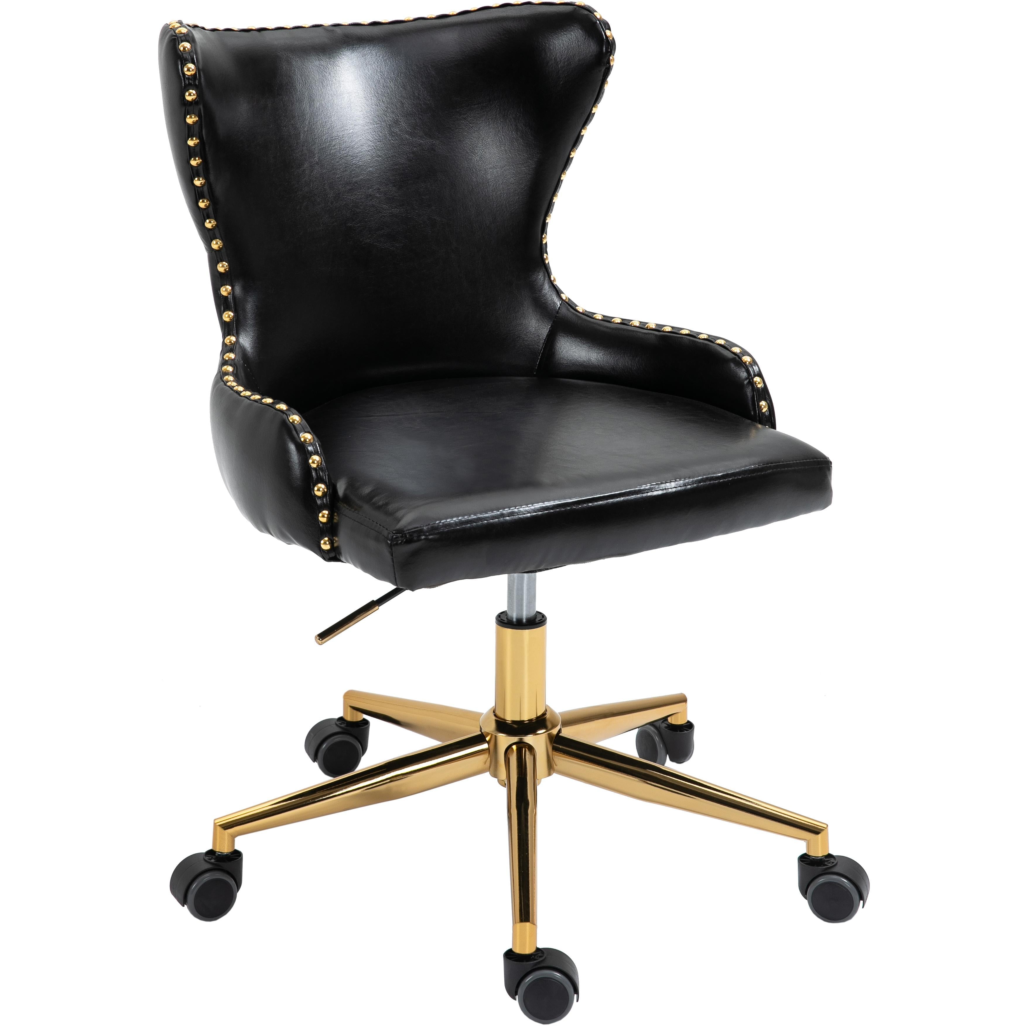 Meridian Hendrix Black Vegan Leather Office Chair
