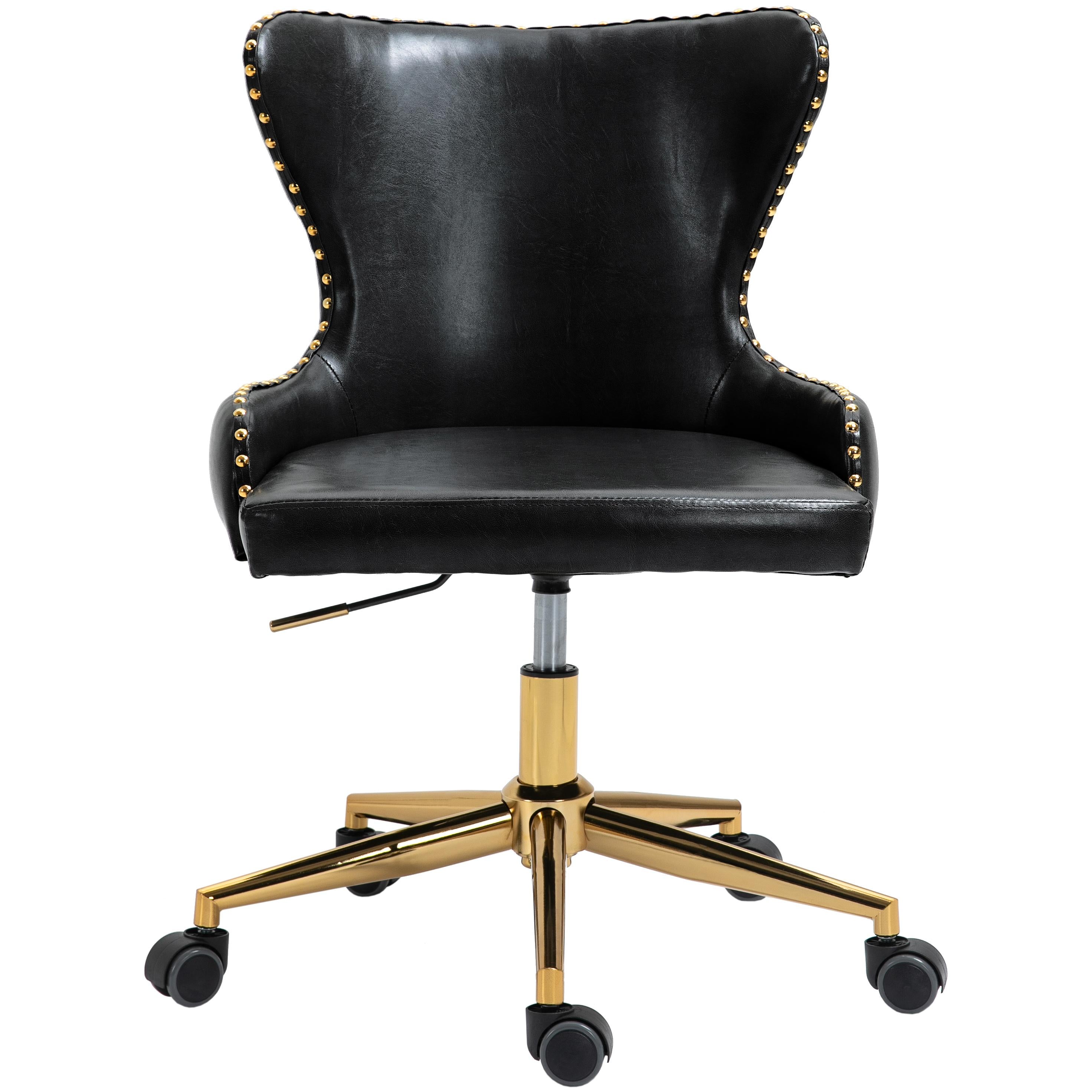 Meridian Hendrix Black Vegan Leather Office Chair