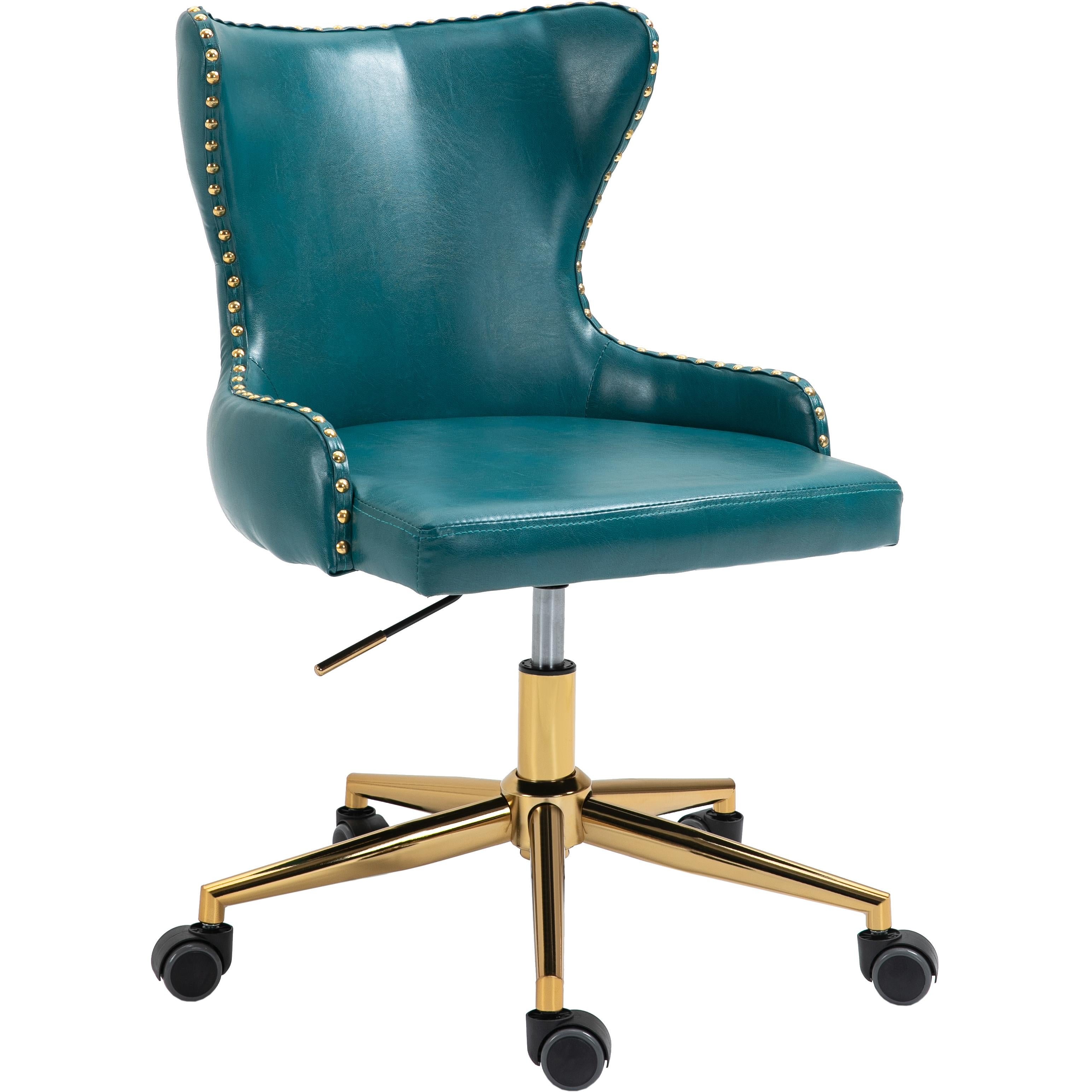 Meridian Hendrix Blue Vegan Leather Office Chair