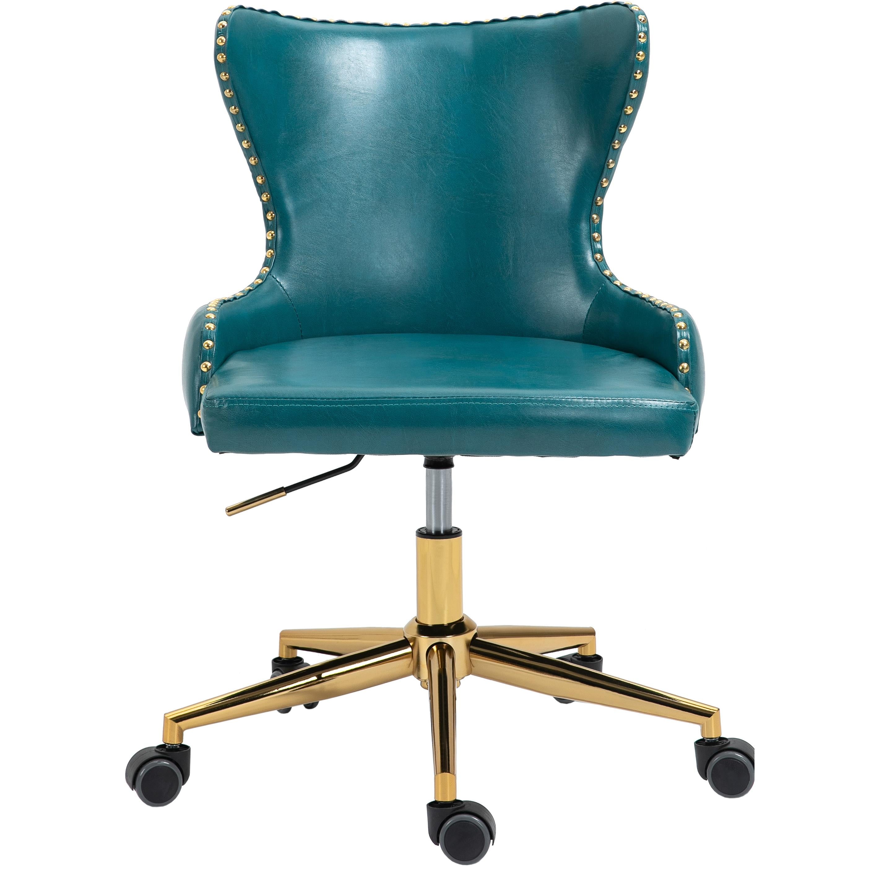Meridian Hendrix Blue Vegan Leather Office Chair