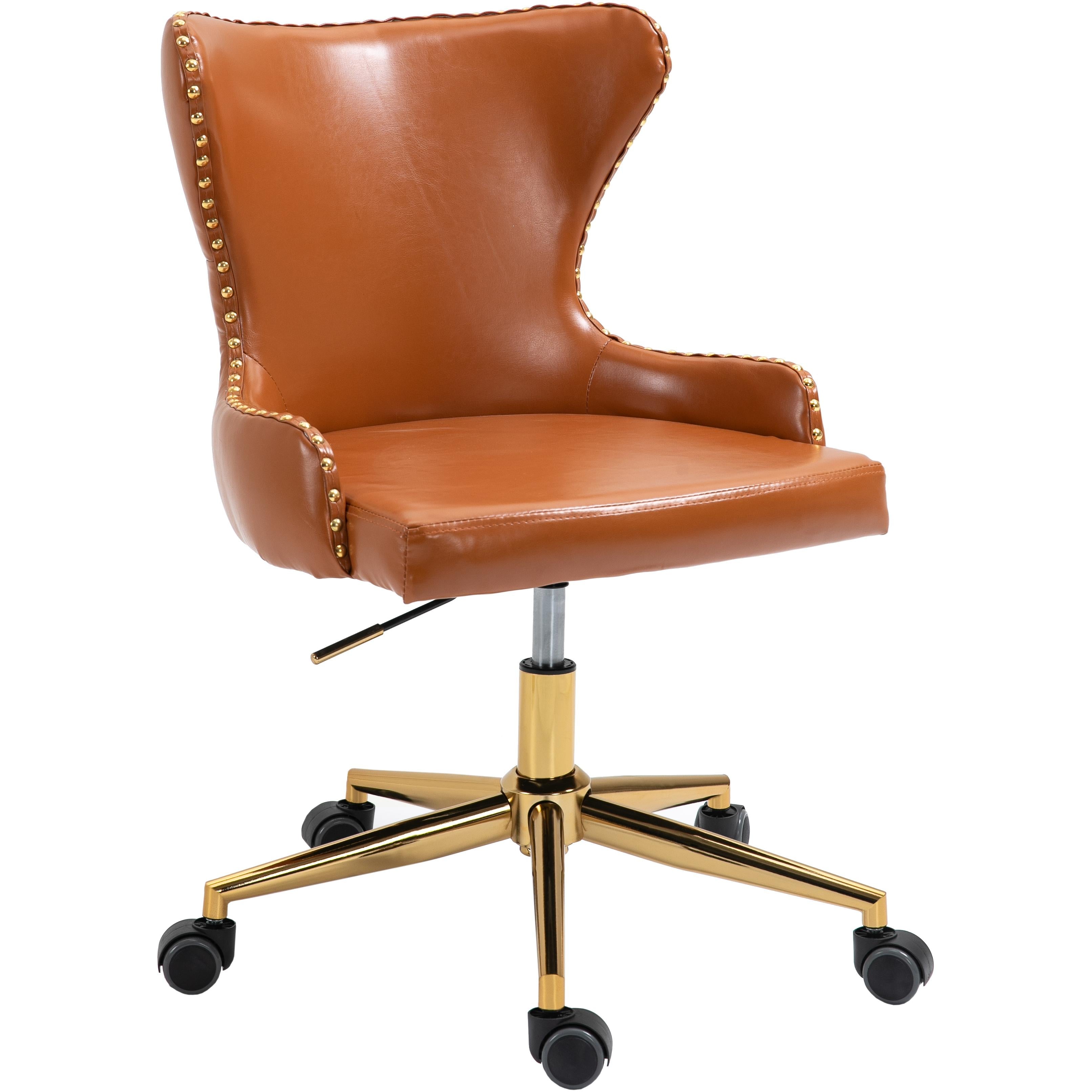Meridian Hendrix Cognac Vegan Leather Office Chair