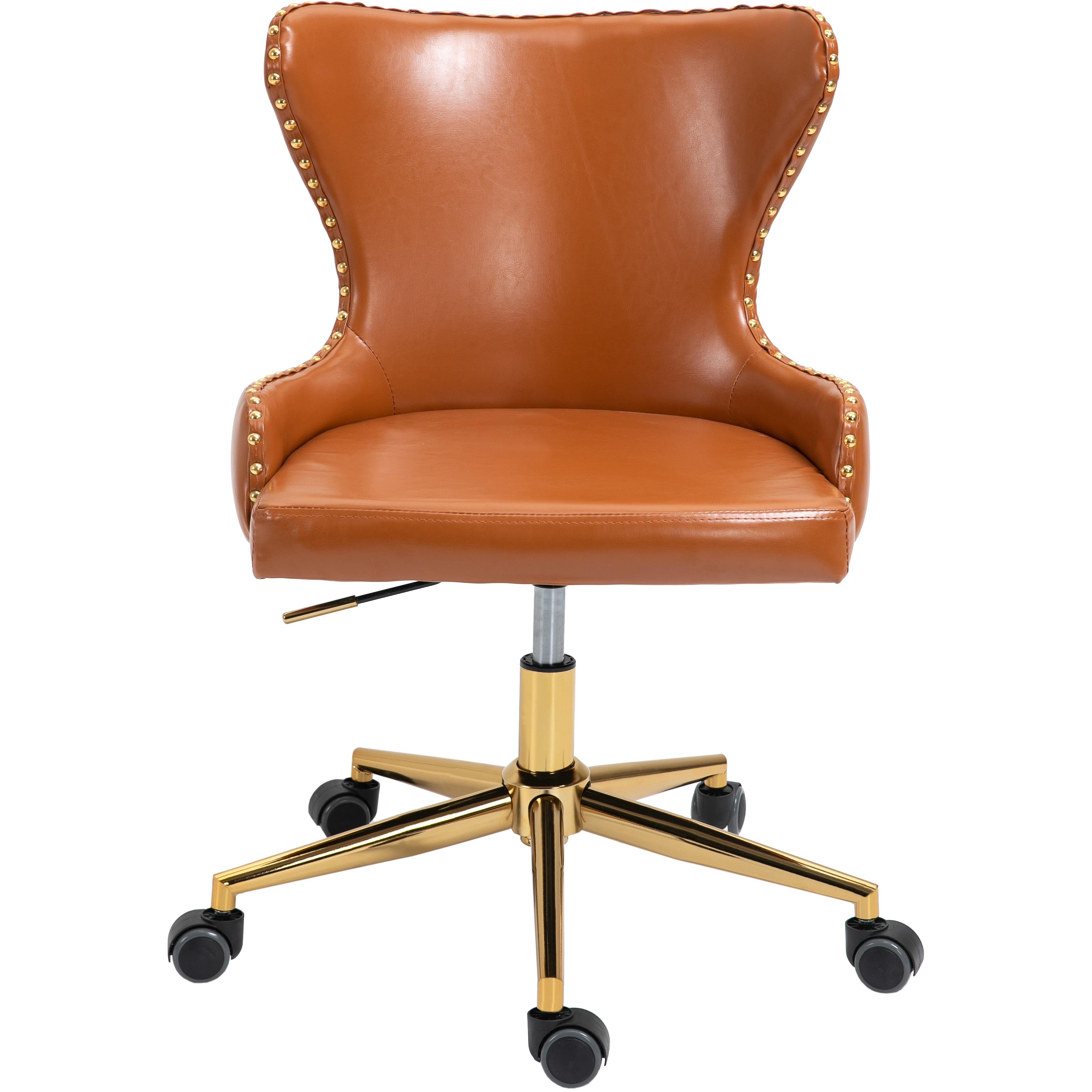 Meridian Hendrix Cognac Vegan Leather Office Chair