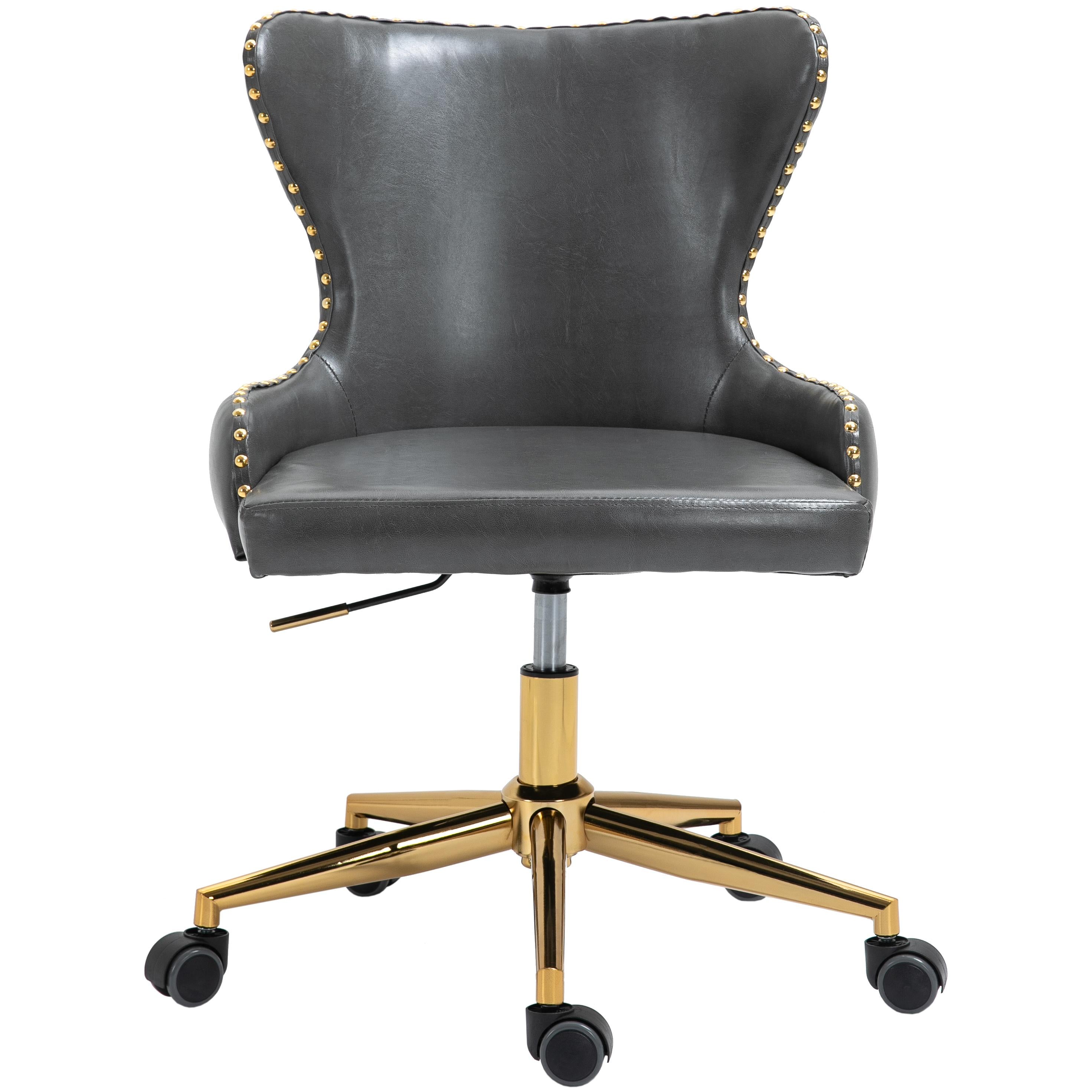 Meridian Hendrix Grey Vegan Leather Office Chair