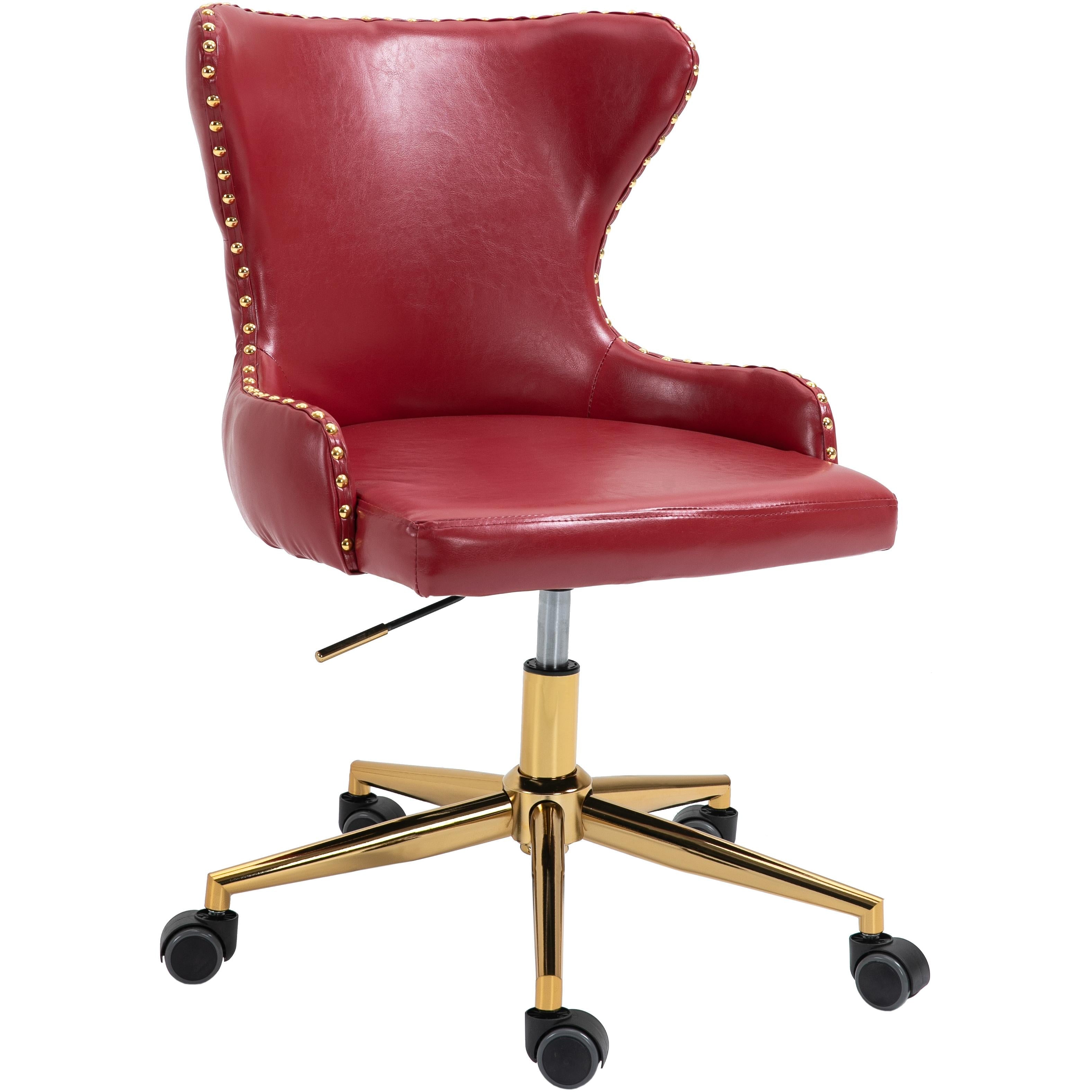Meridian Hendrix Red Vegan Leather Office Chair