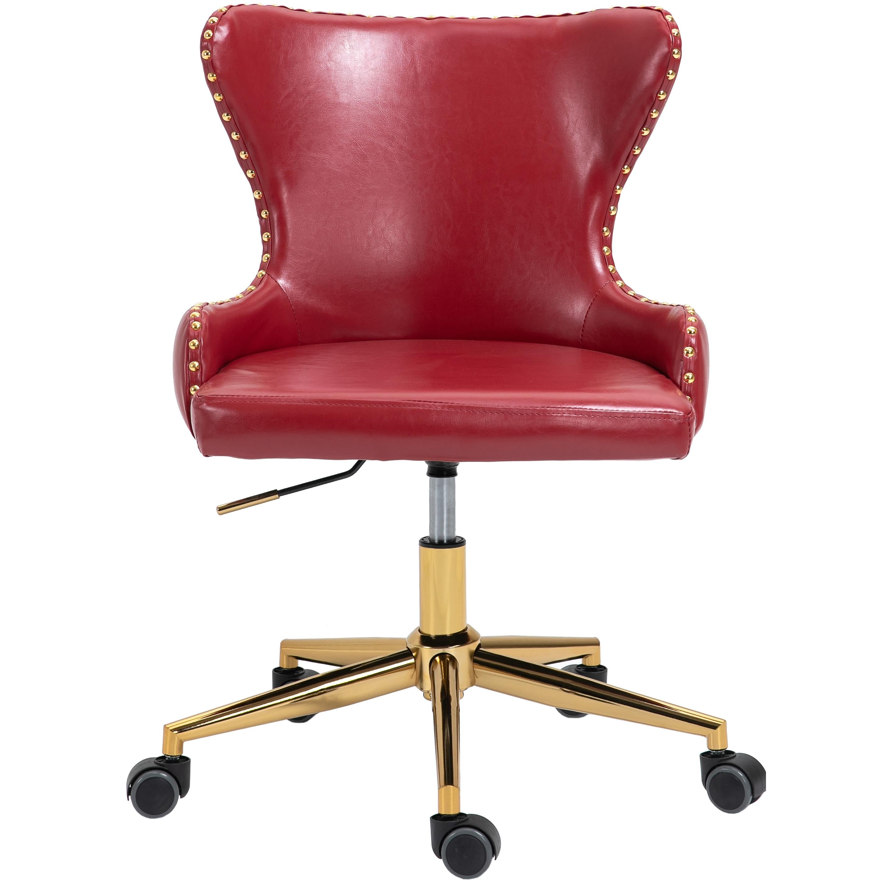 Meridian Hendrix Red Vegan Leather Office Chair