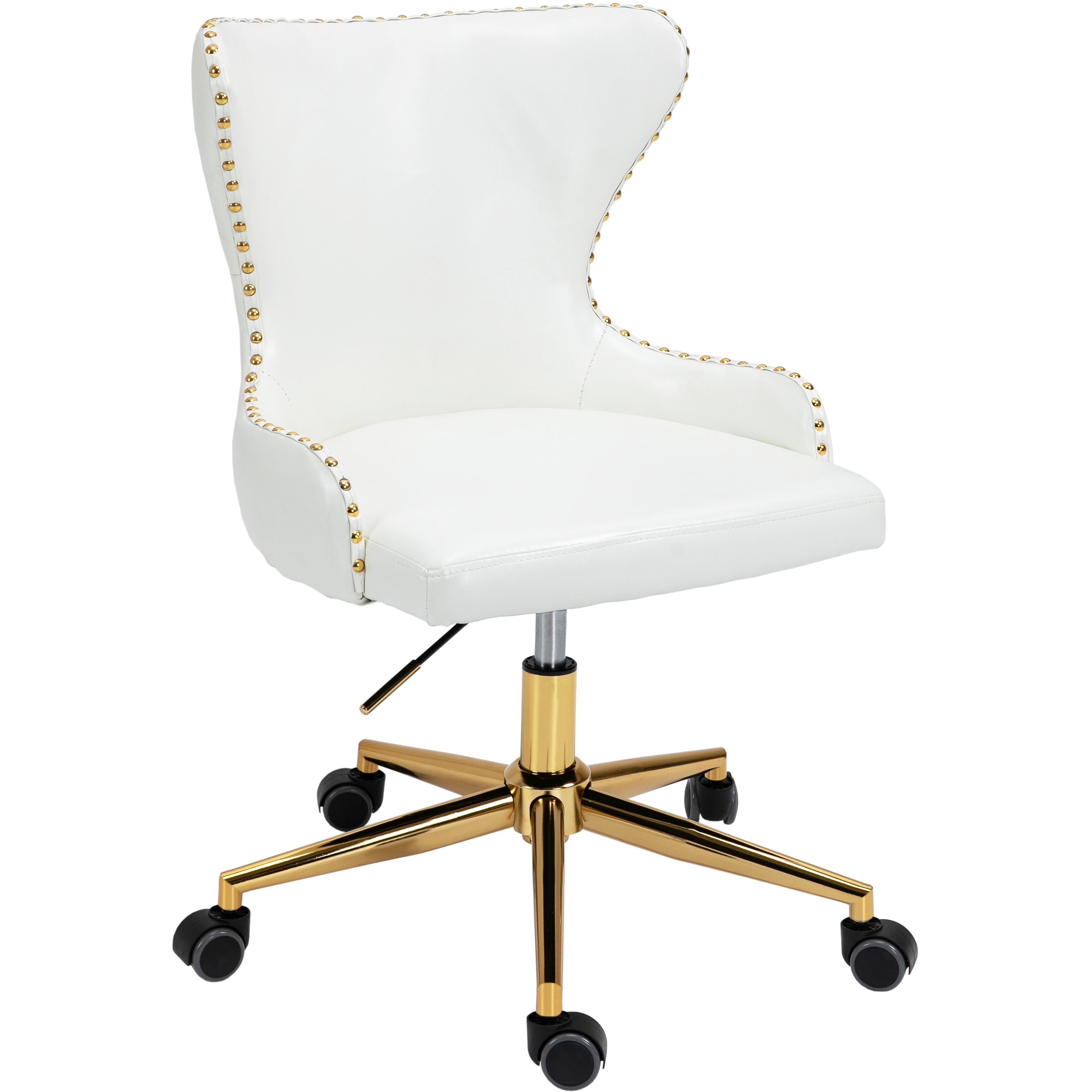 Meridian Hendrix White Vegan Leather Office Chair