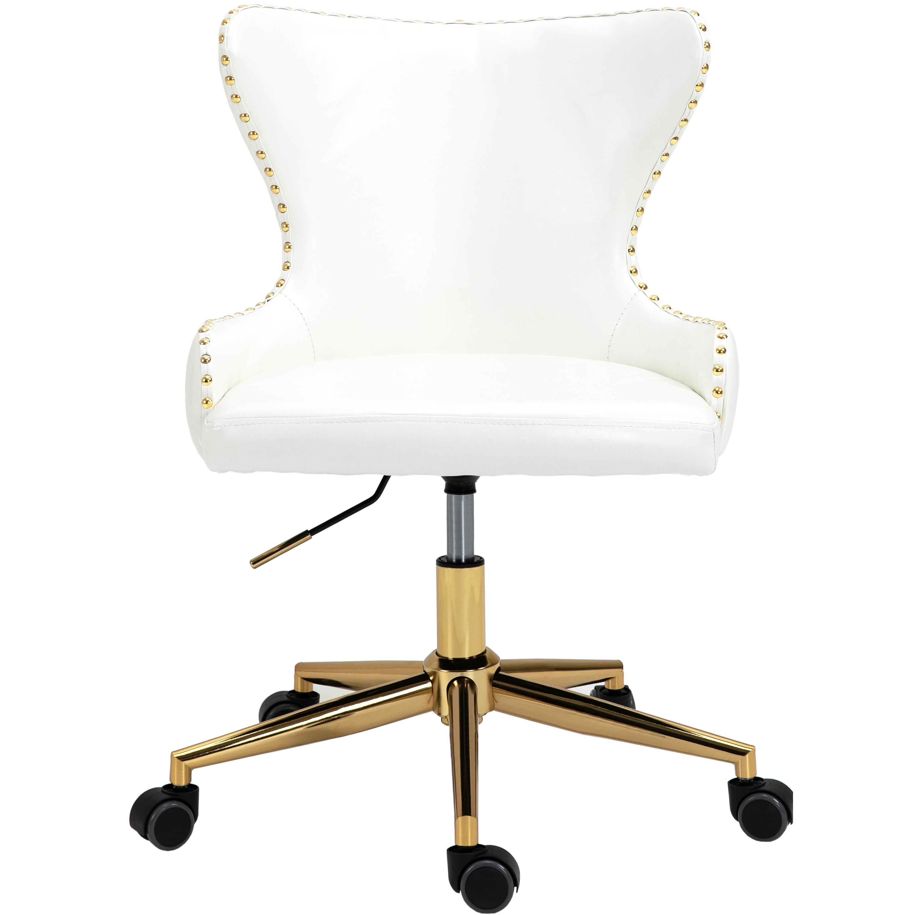 Meridian Hendrix White Vegan Leather Office Chair