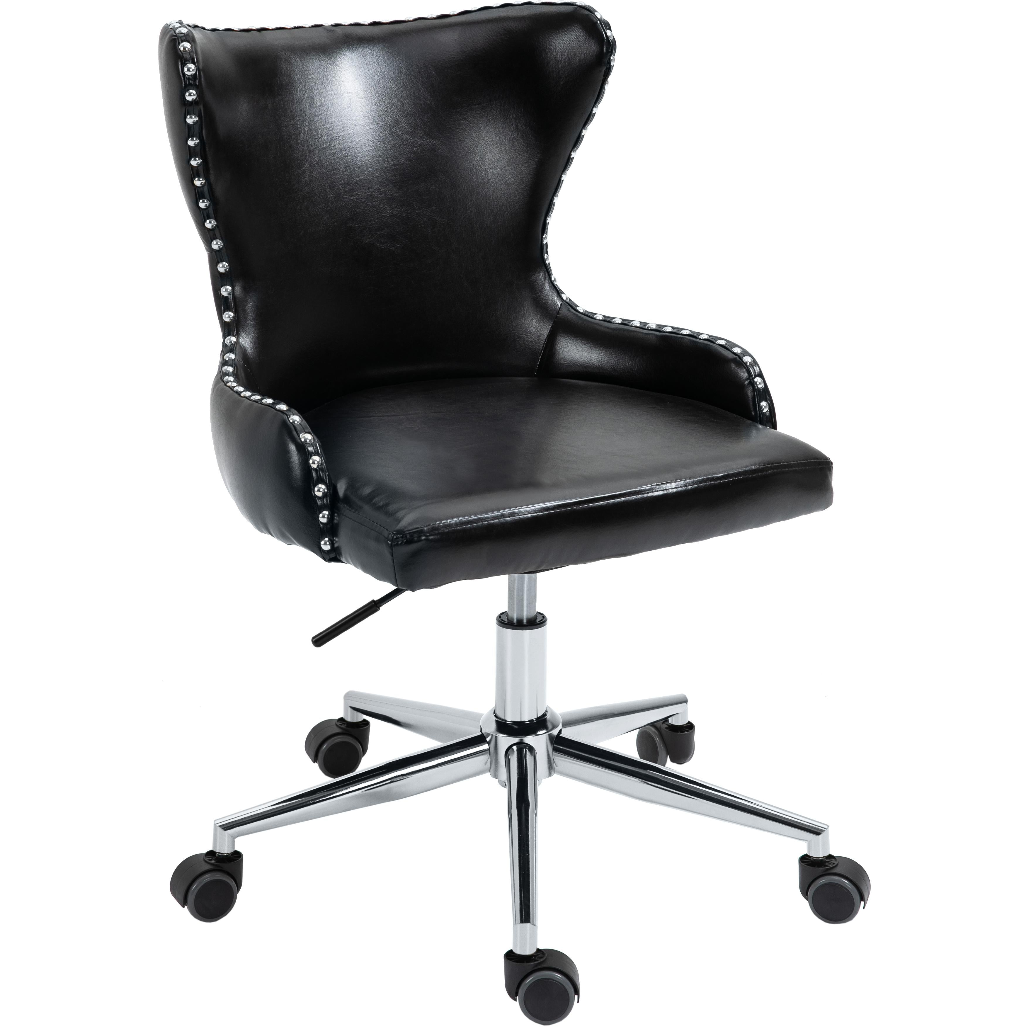Meridian Hendrix Black Vegan Leather Office Chair