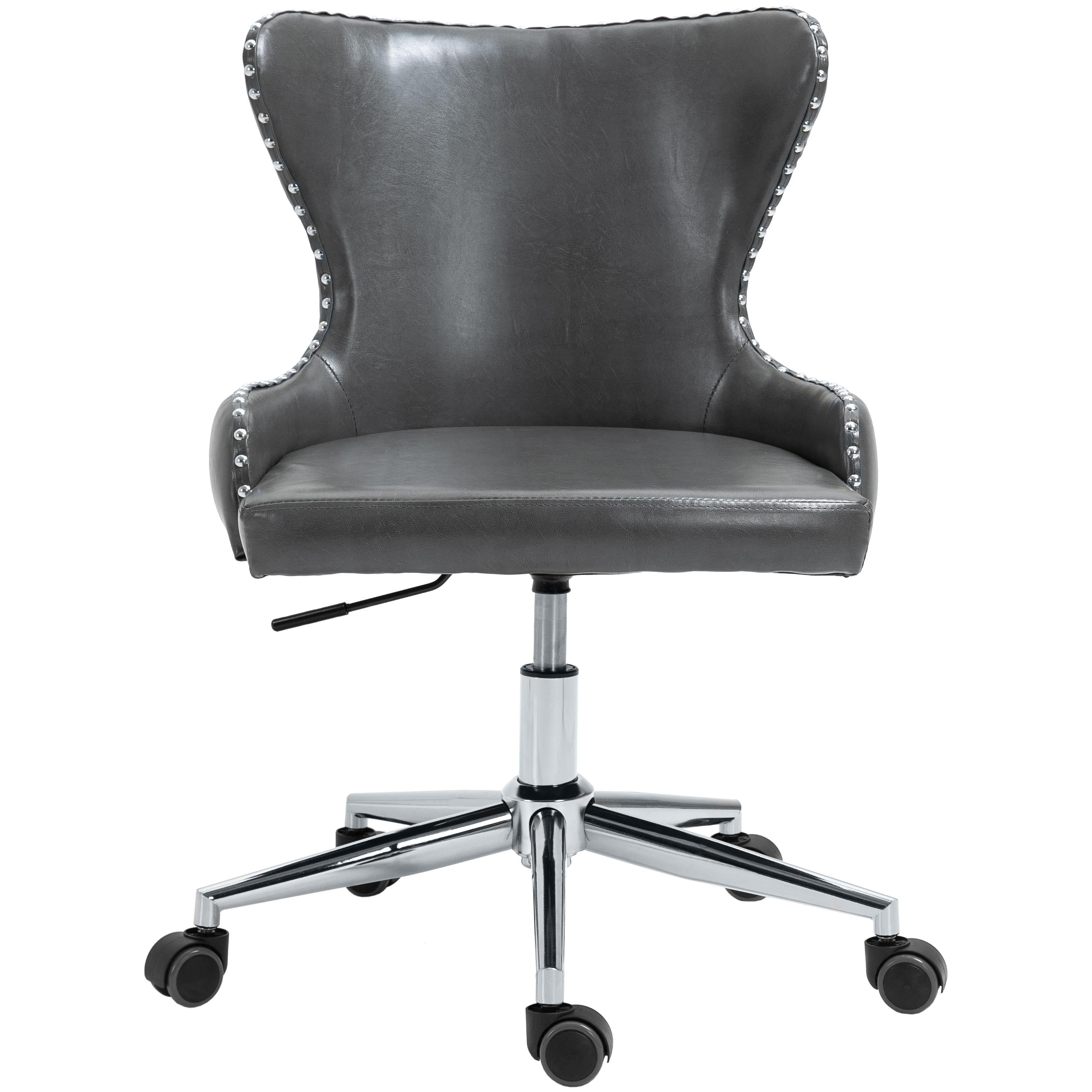 Meridian Hendrix Grey Vegan Leather Office Chair