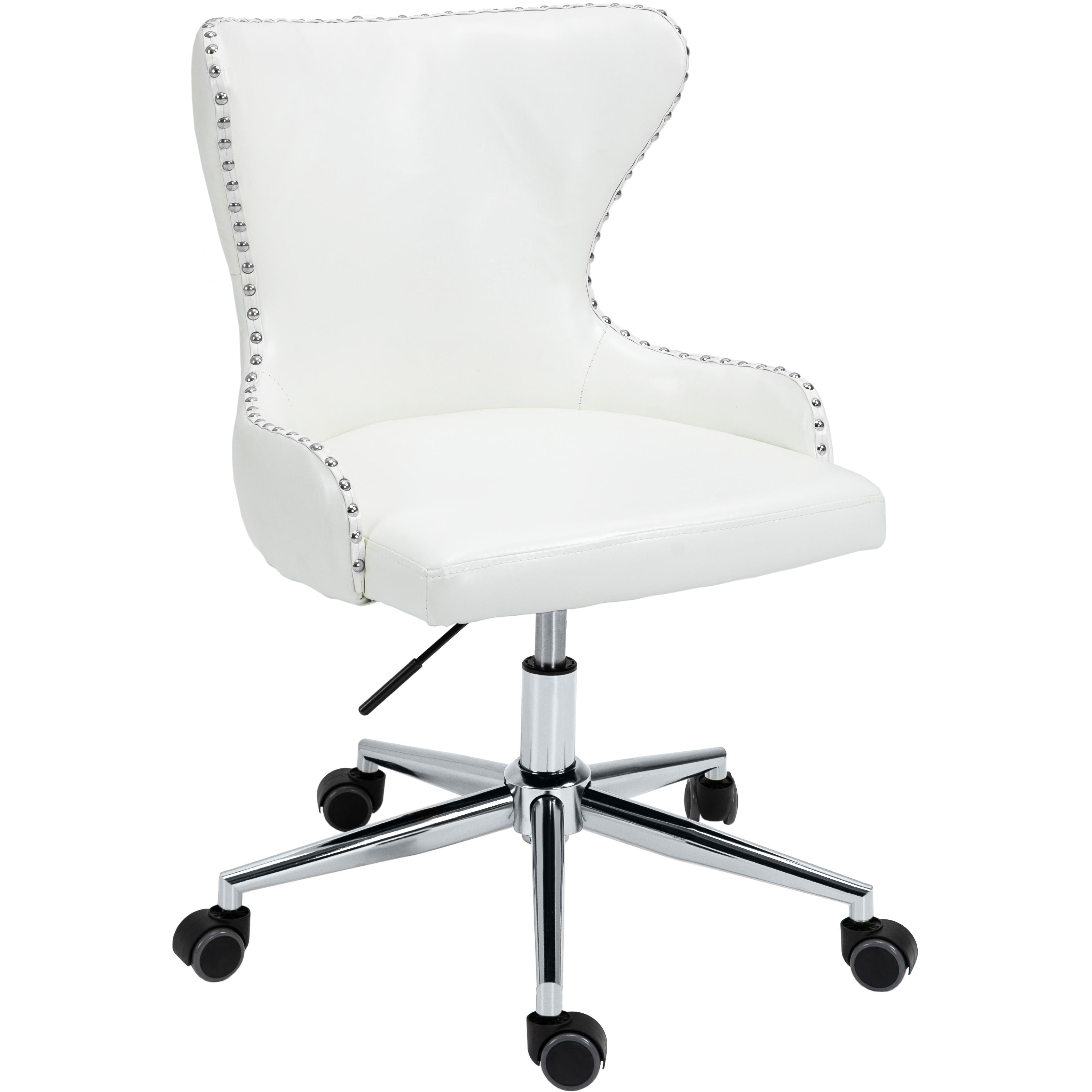 Meridian Hendrix White Vegan Leather Office Chair
