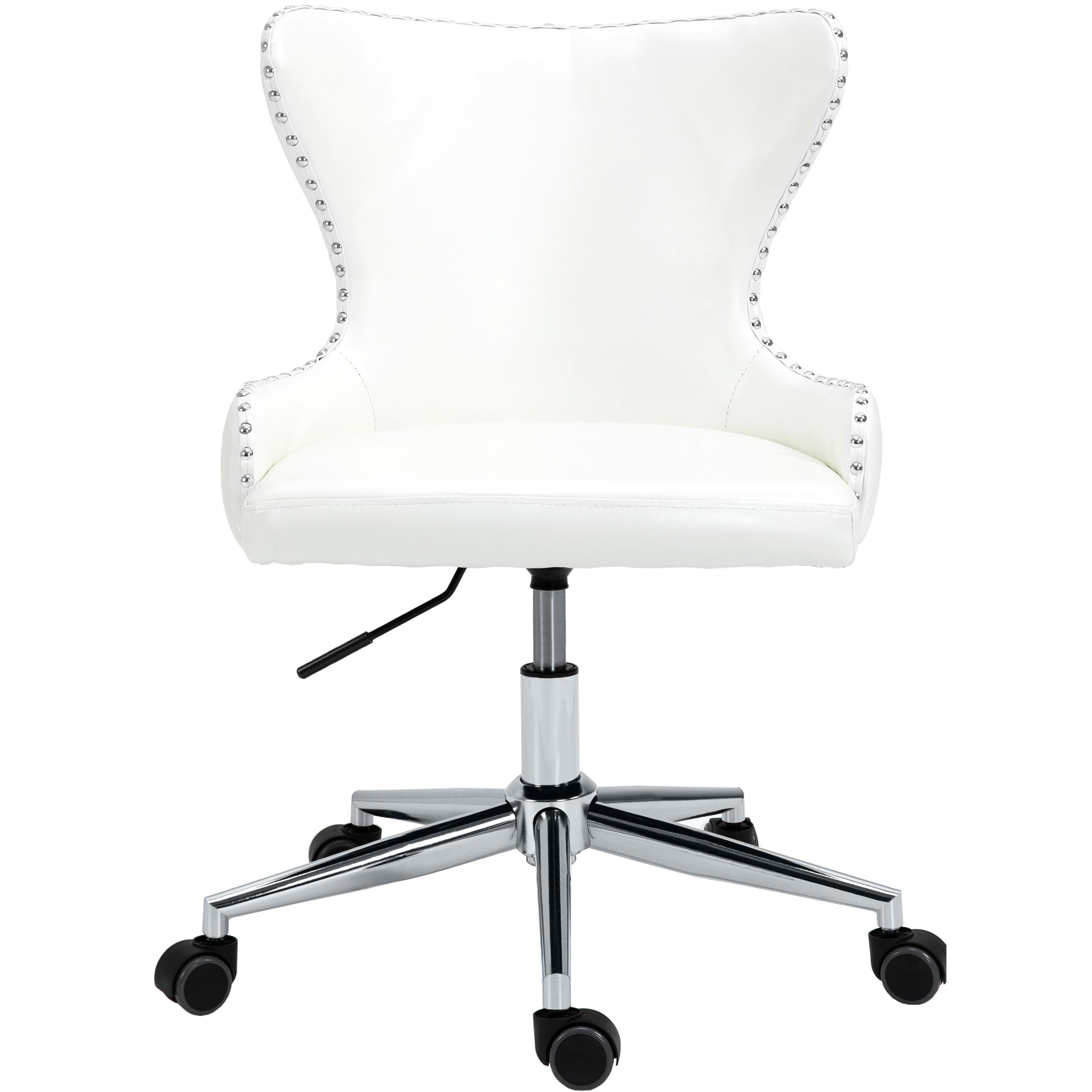 Meridian Hendrix White Vegan Leather Office Chair