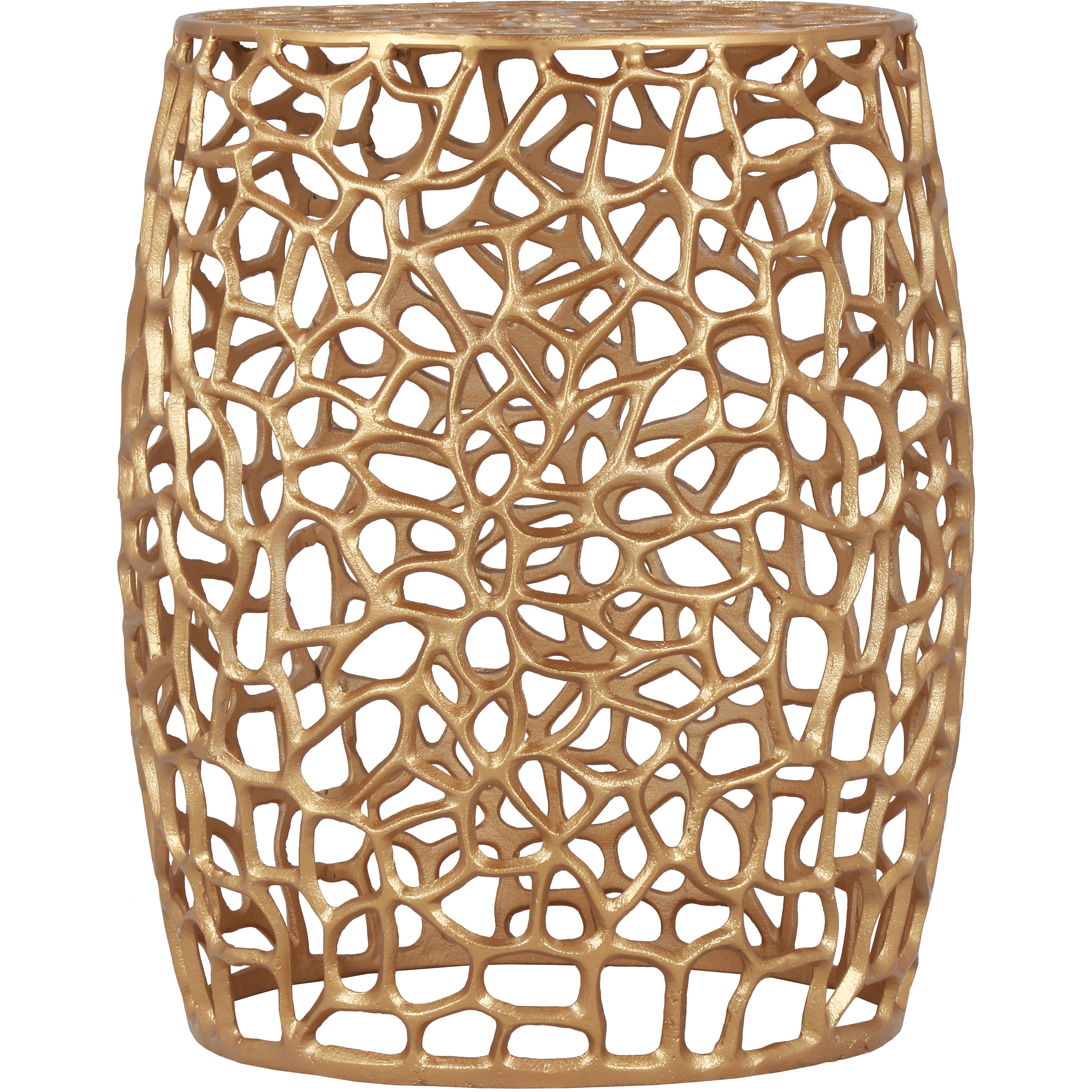 Meridian Priya Gold End Table