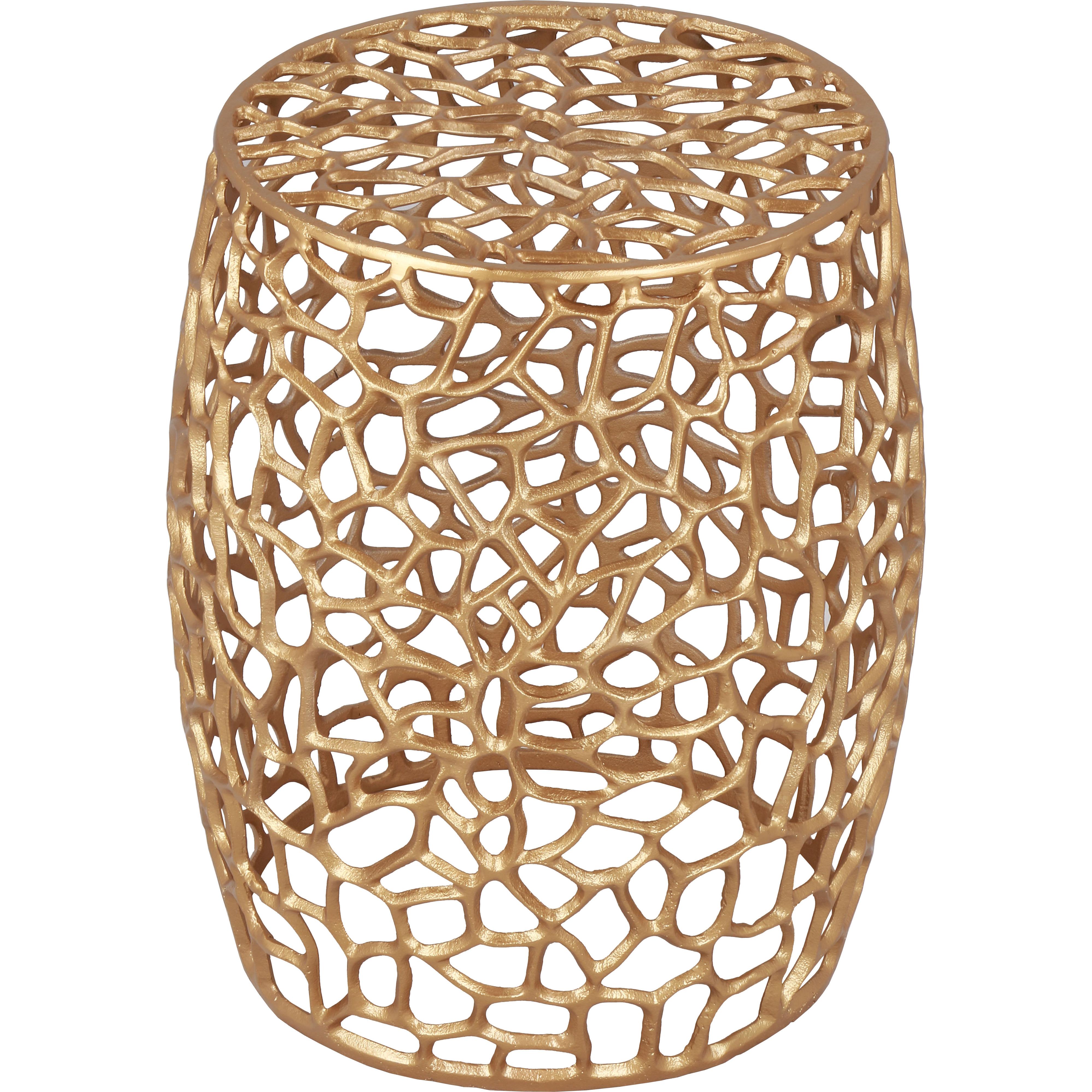 Meridian Priya Gold End Table
