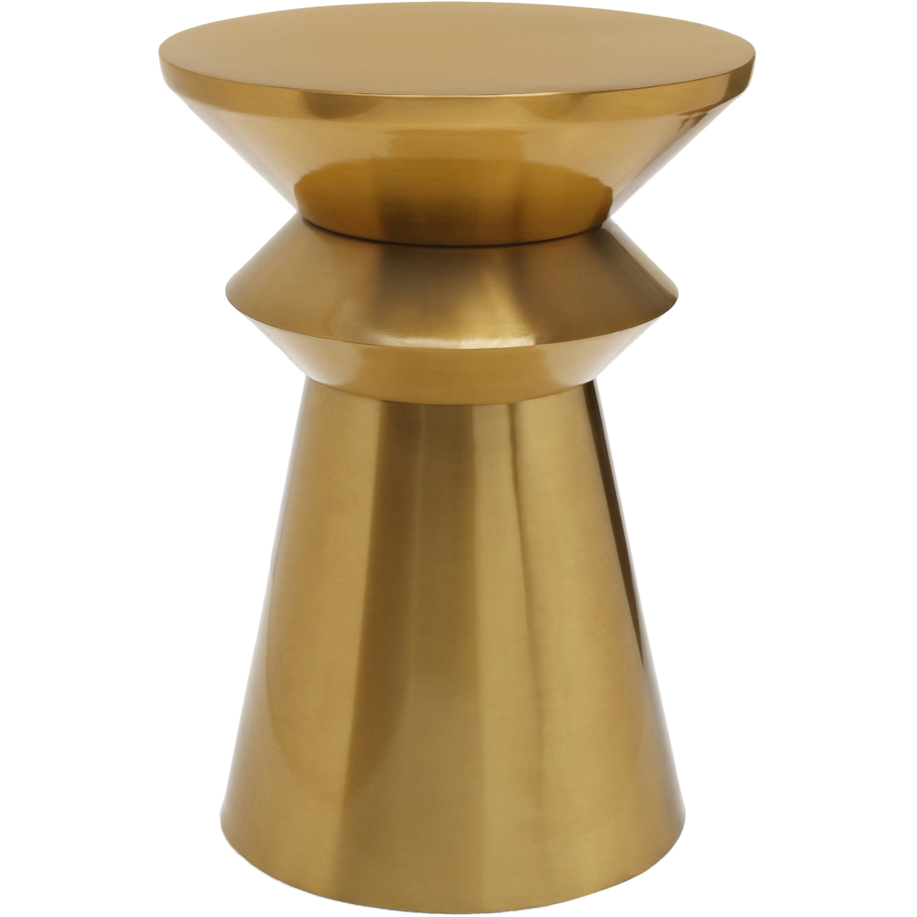 Meridian Jai Brushed Gold End Table