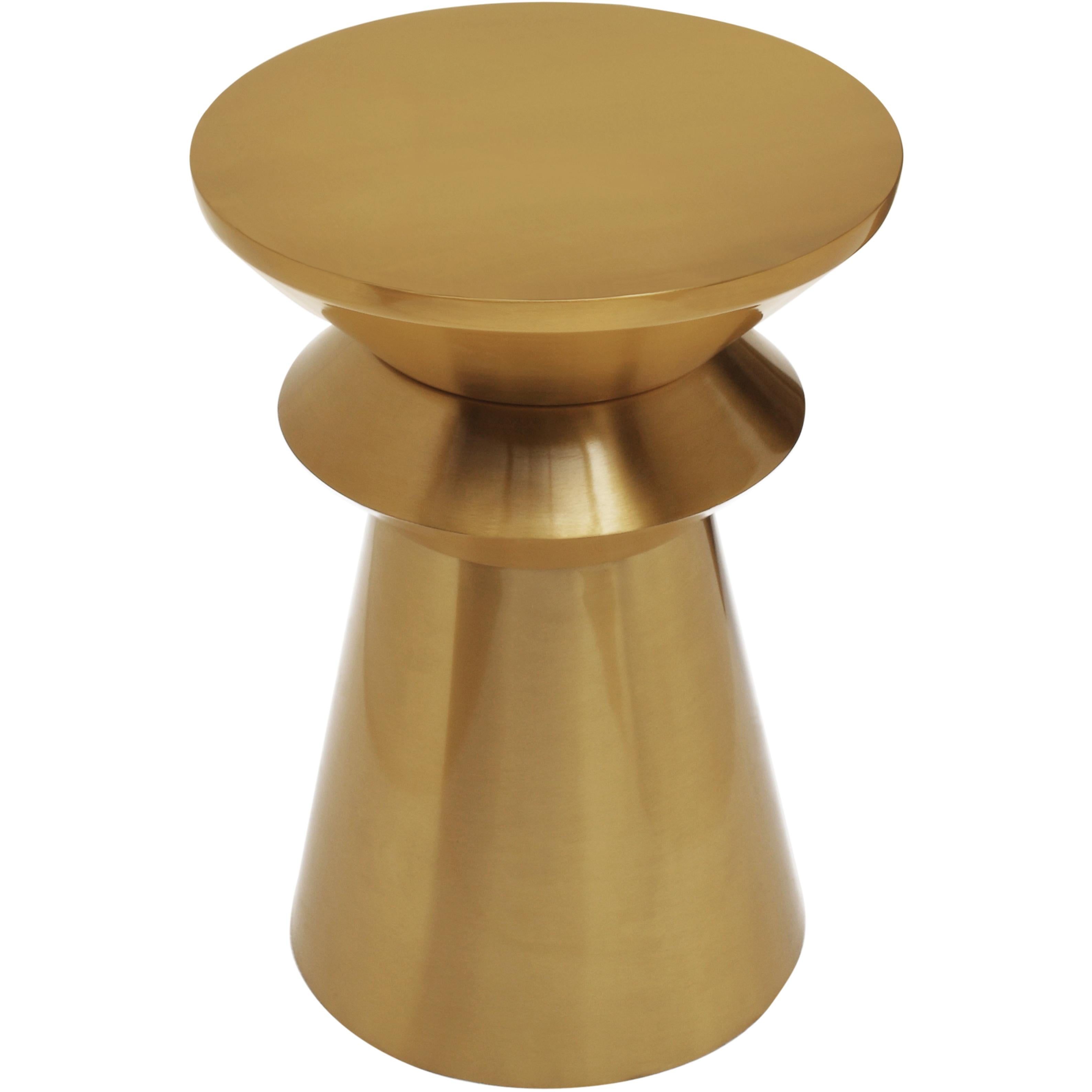 Meridian Jai Brushed Gold End Table