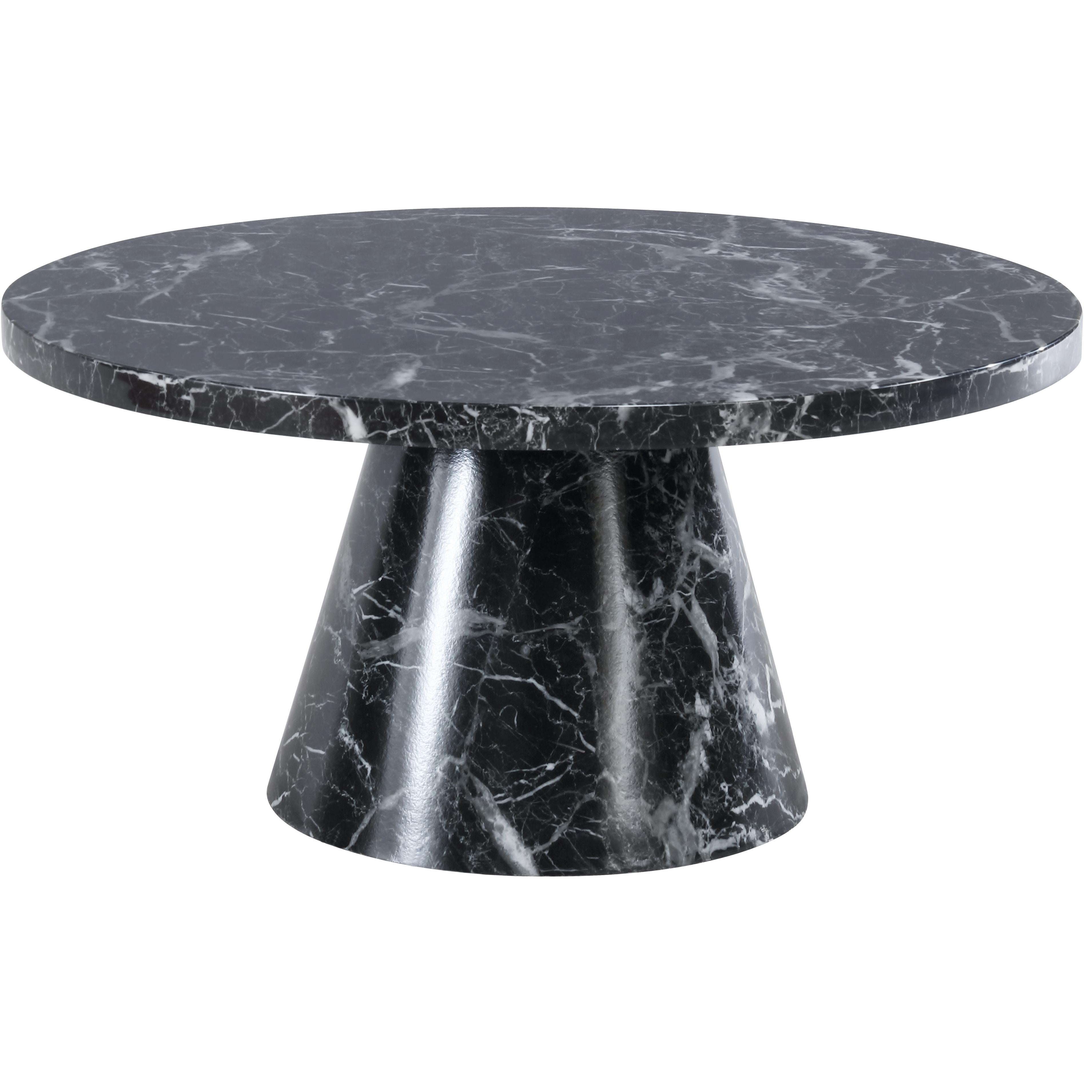 Meridian Omni Black Faux Marble Coffee Table