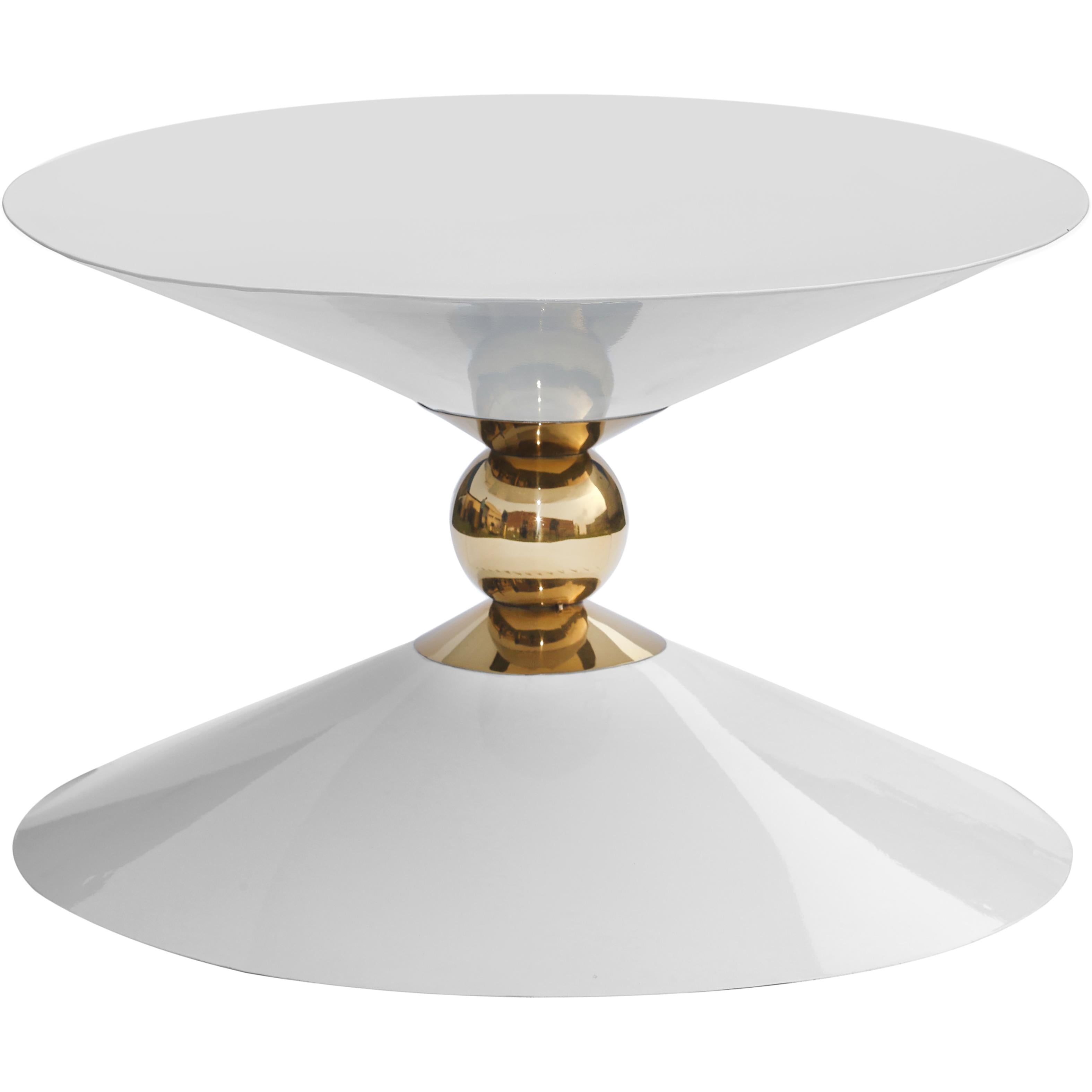 Meridian Malia White / Gold Coffee Table
