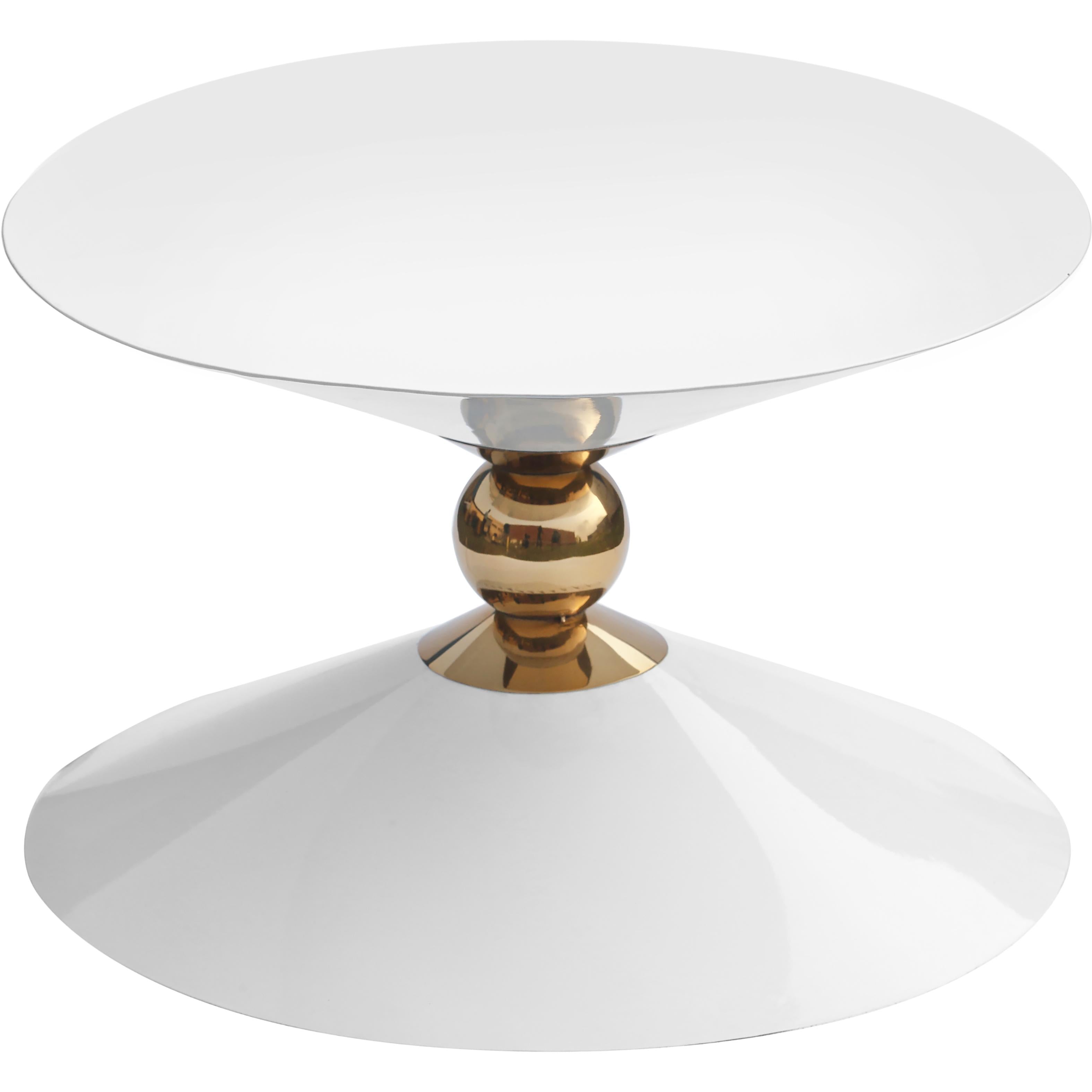 Meridian Malia White / Gold Coffee Table