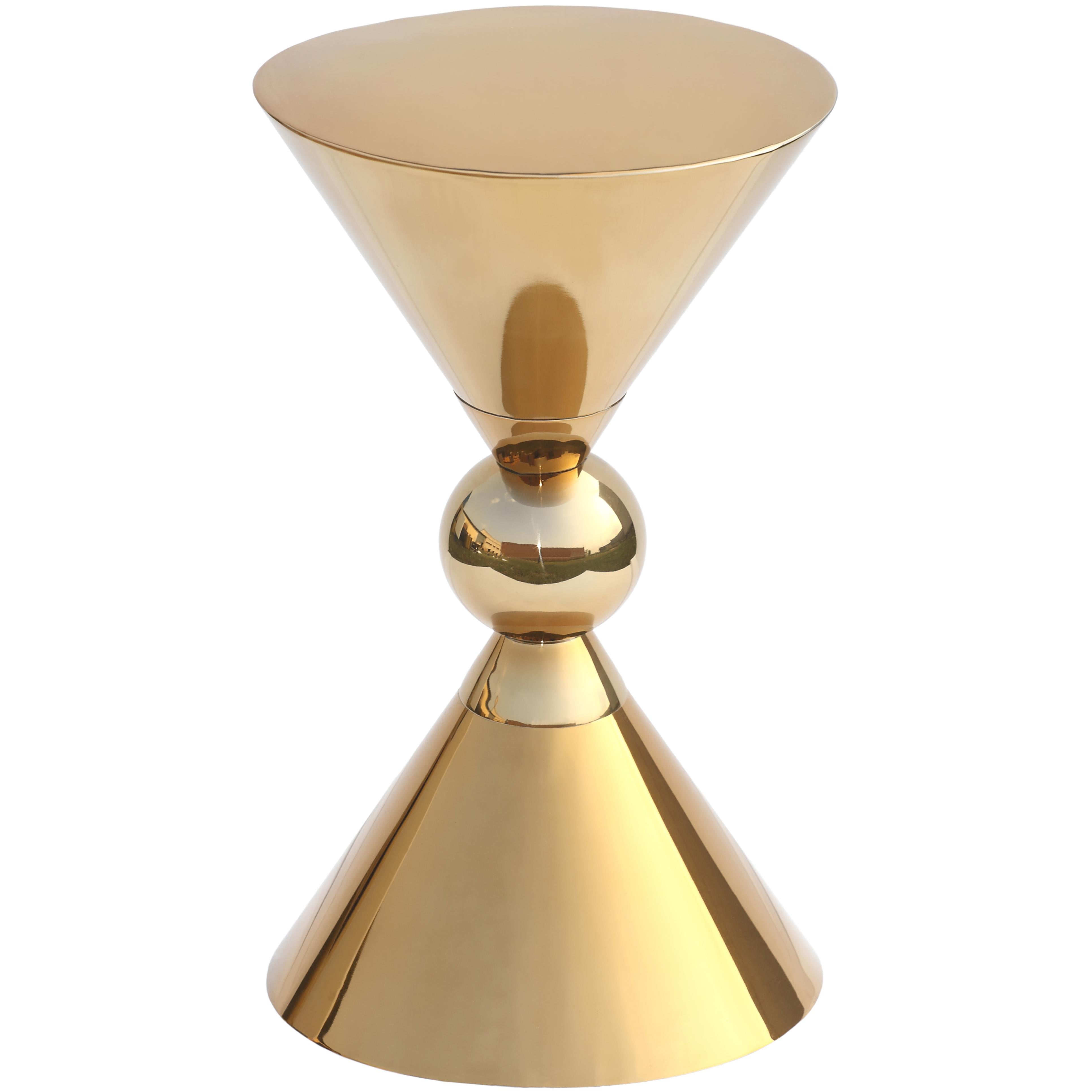 Meridian Malia Gold End Table