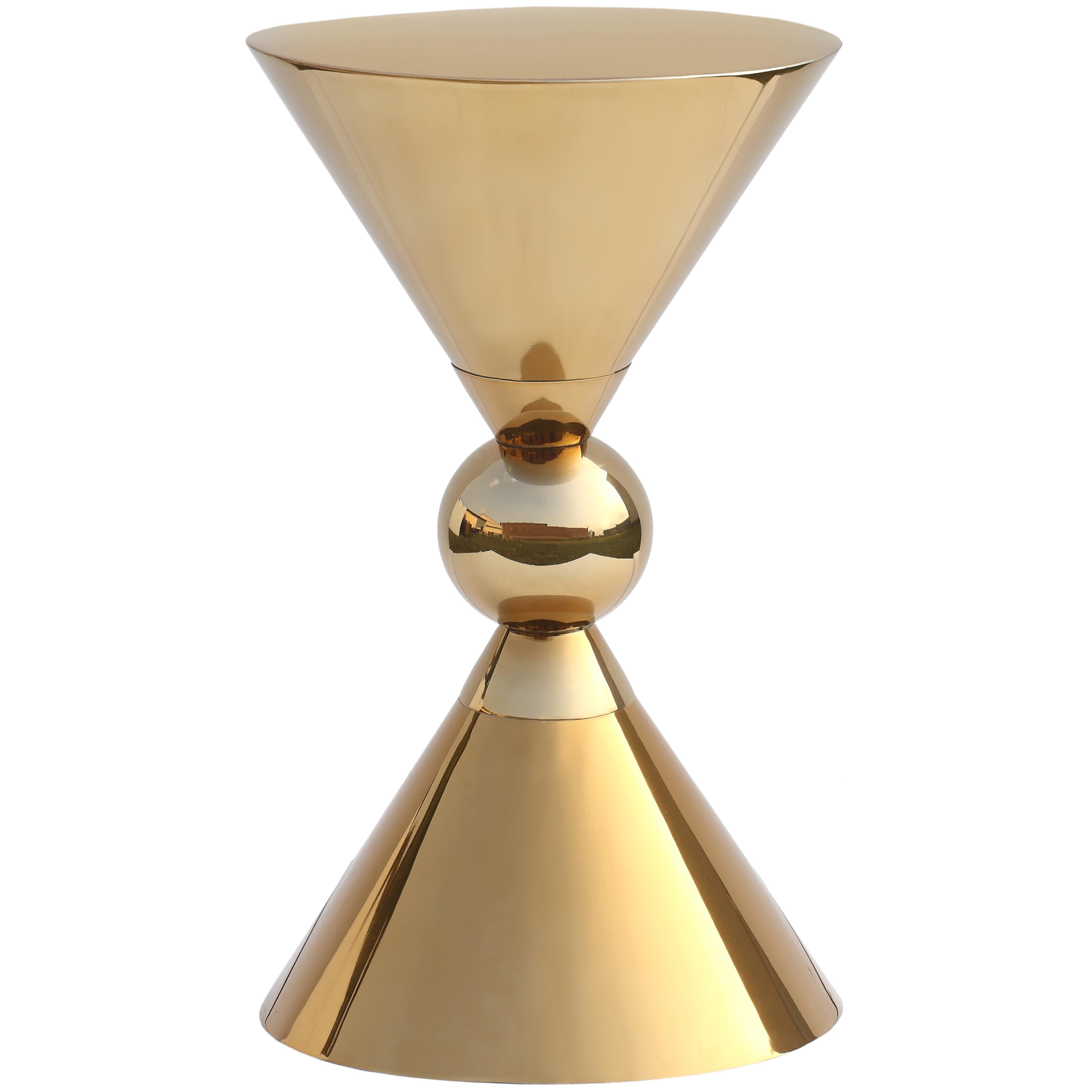Meridian Malia Gold End Table