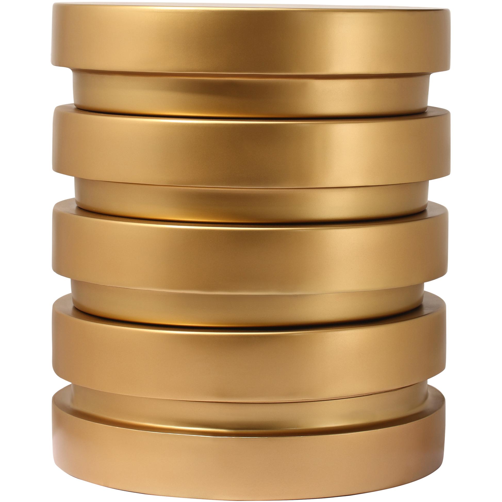 Meridian Levels Brushed Gold End Table