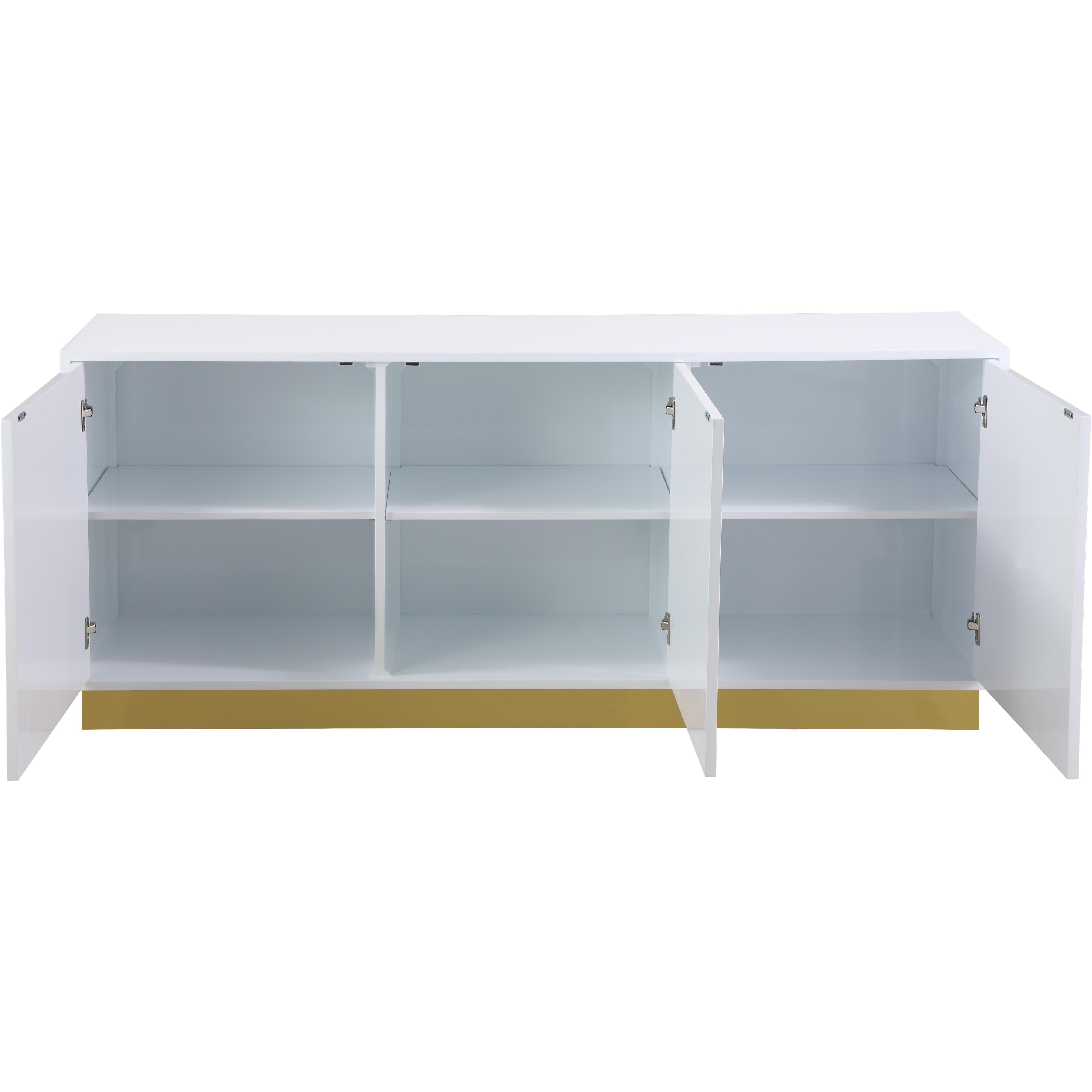 Meridian Cosmopolitan White Lacquer Sideboard/Buffet