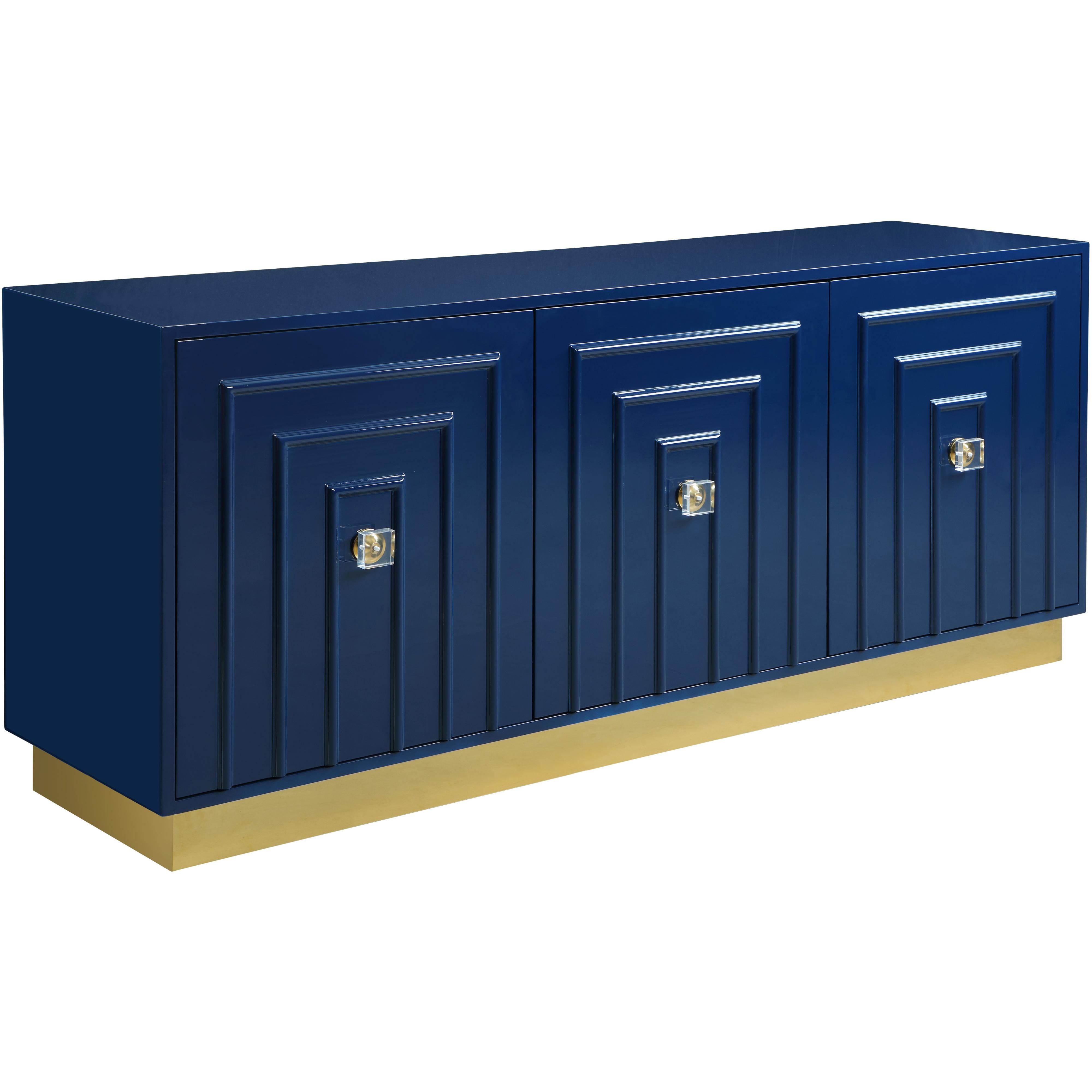 Meridian Cosmopolitan Navy Lacquer Sideboard/Buffet