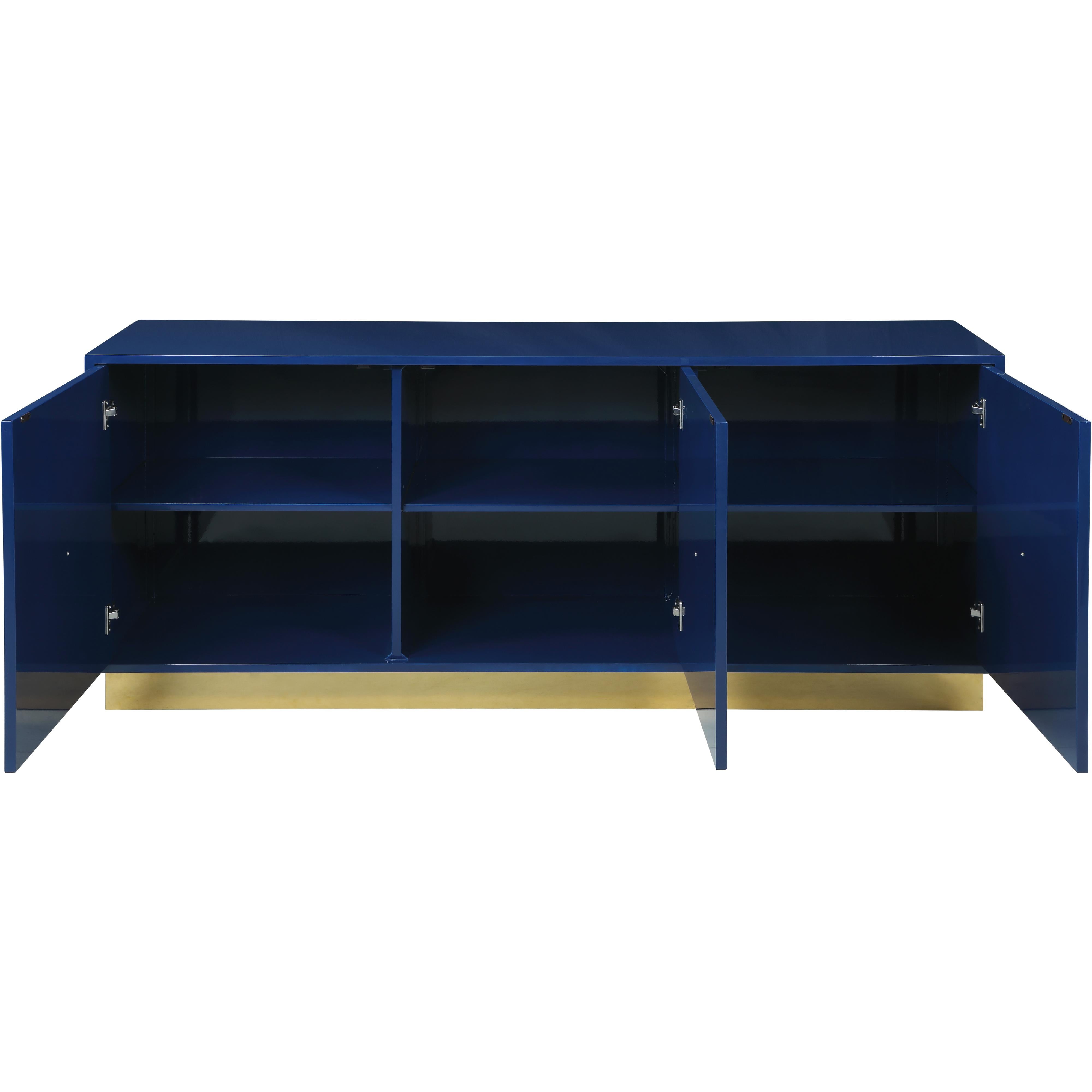 Meridian Cosmopolitan Navy Lacquer Sideboard/Buffet