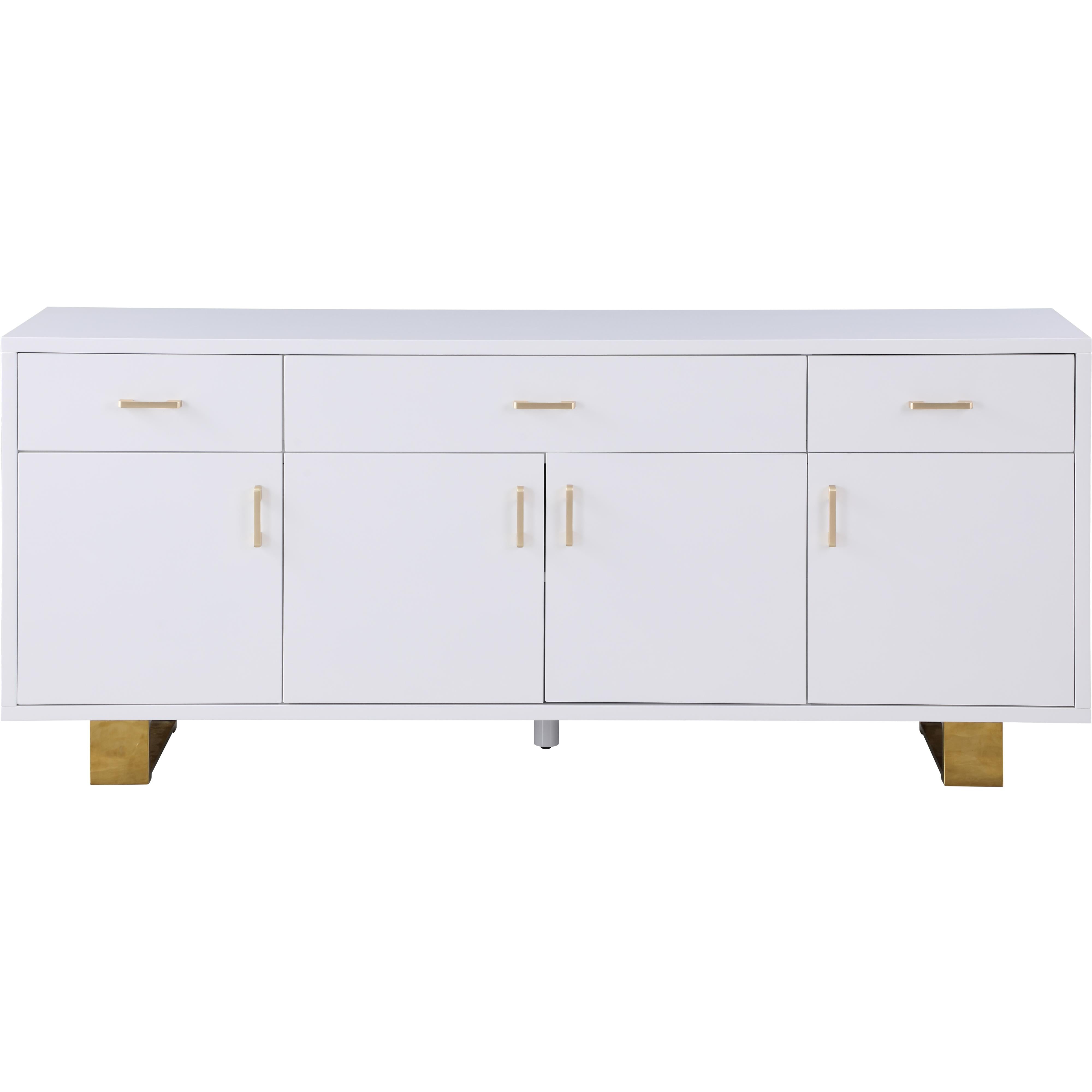 Meridian Excel White Lacquer Sideboard/Buffet