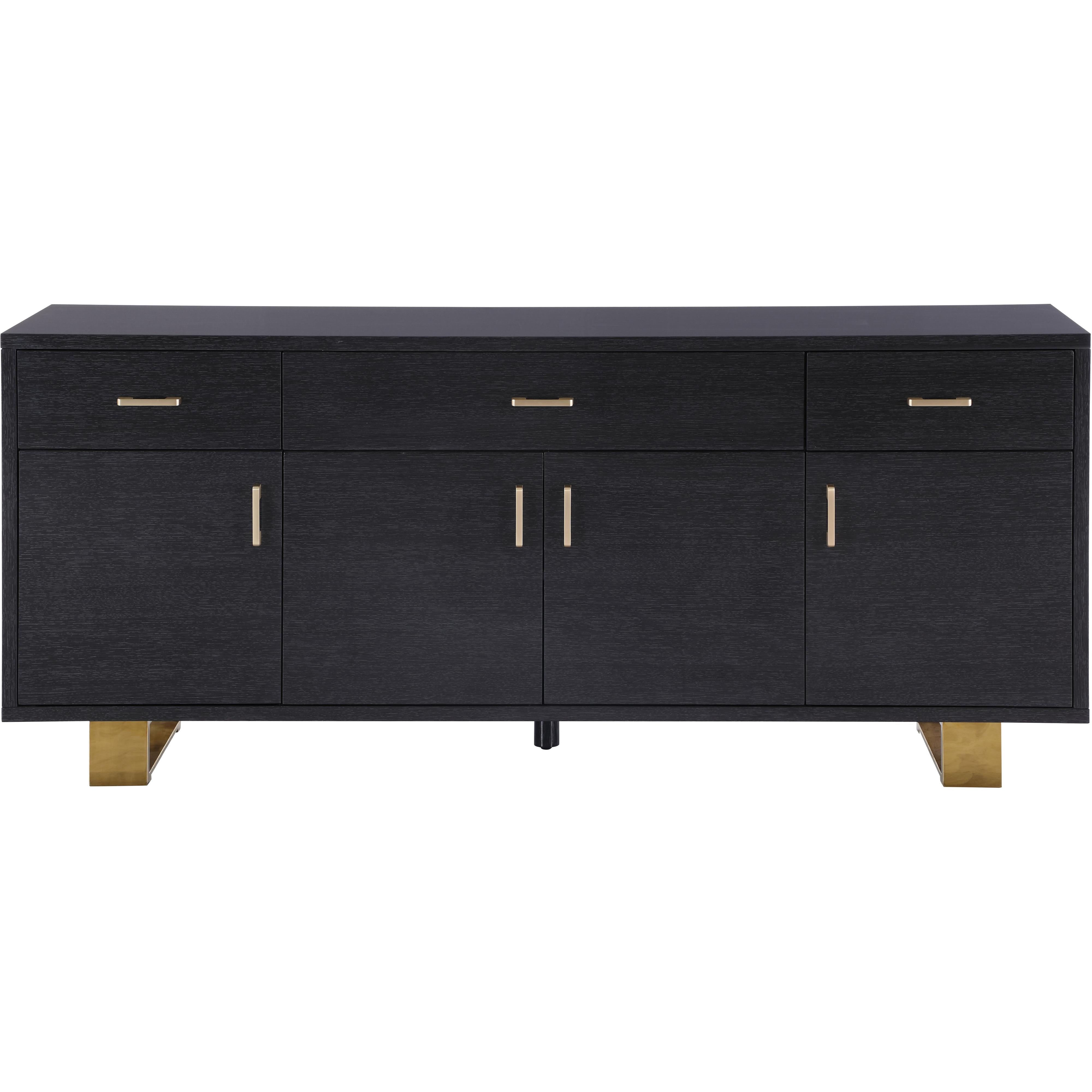 Meridian Excel Grey Oak Veneer Lacquer Sideboard/Buffet