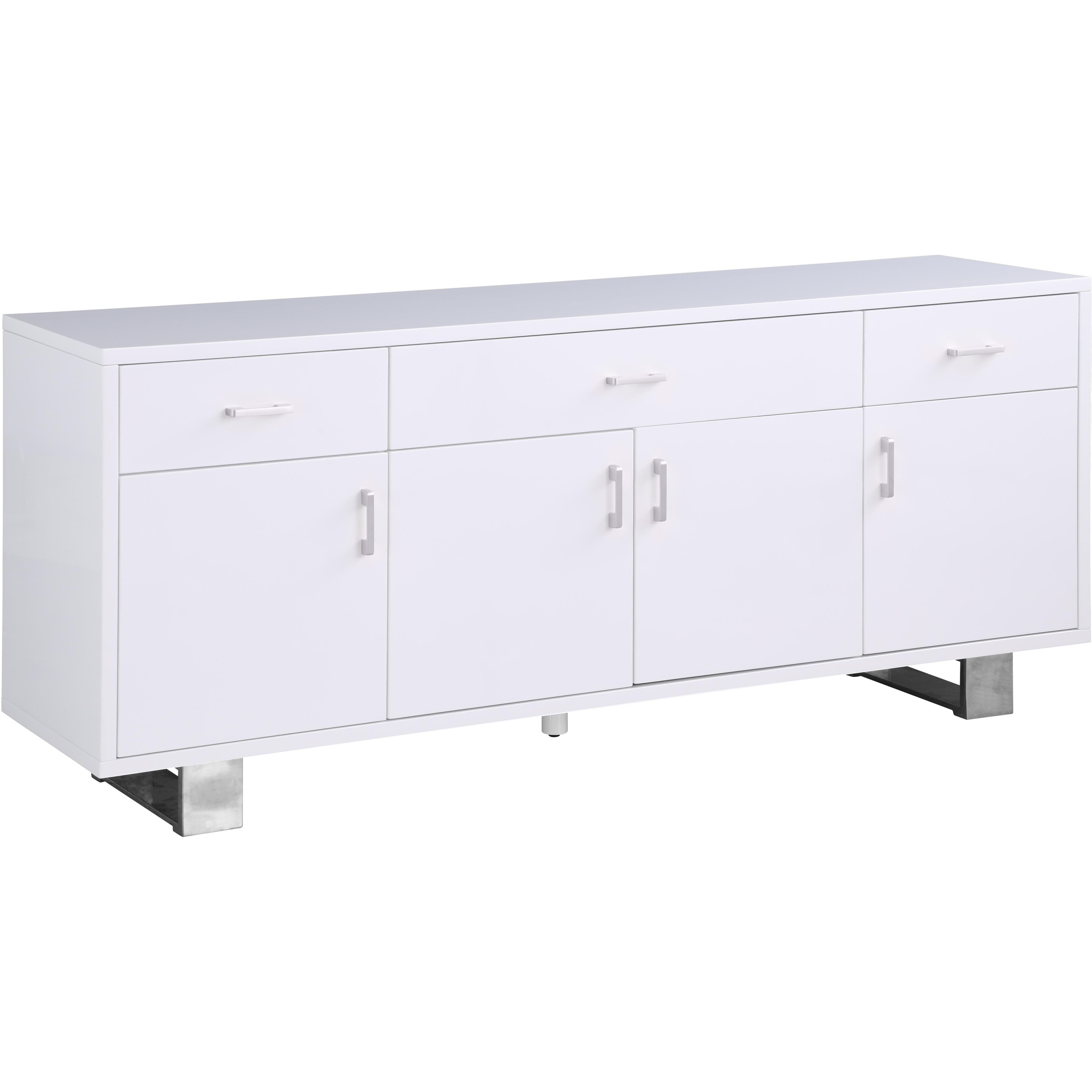 Meridian Excel White Lacquer Sideboard/Buffet