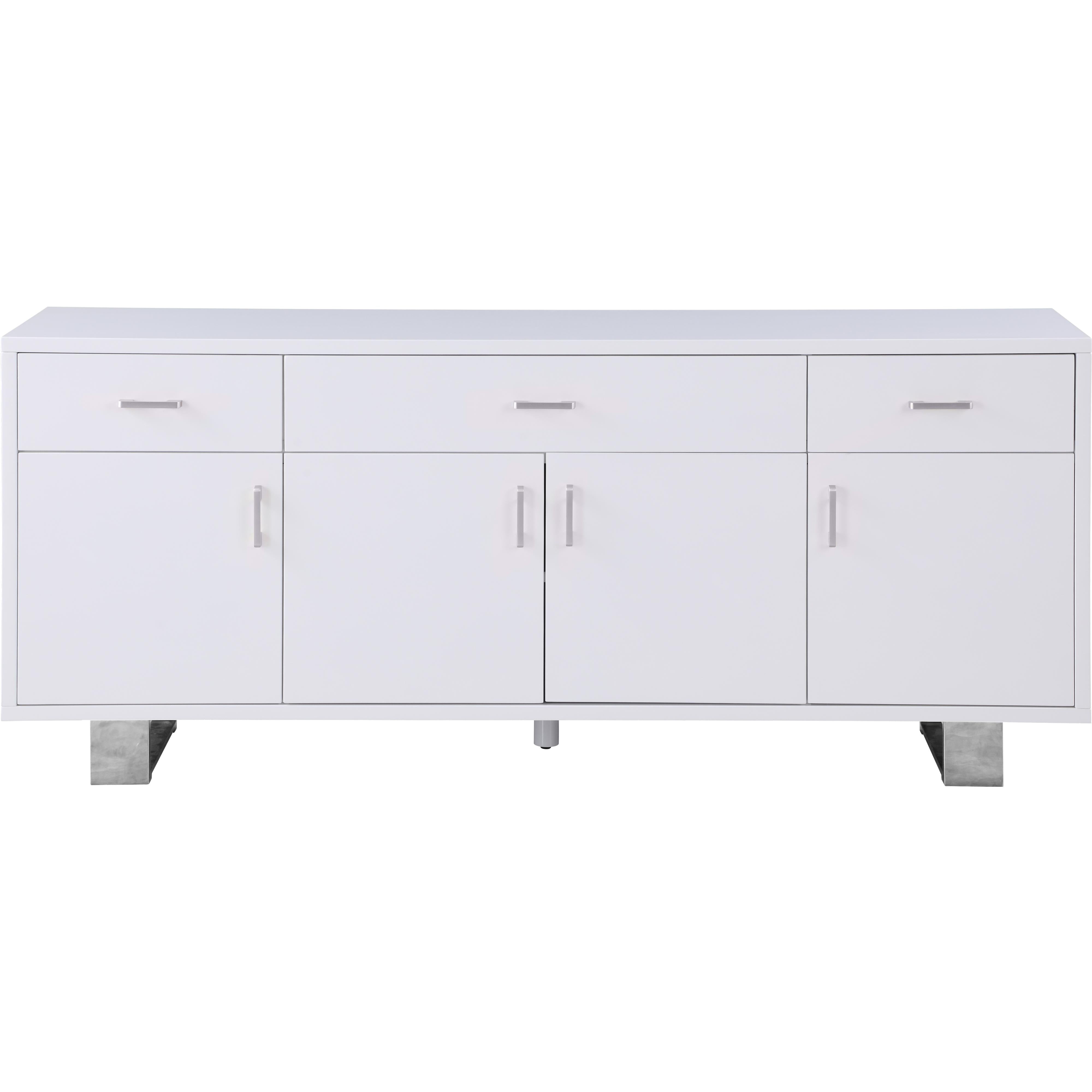 Meridian Excel White Lacquer Sideboard/Buffet