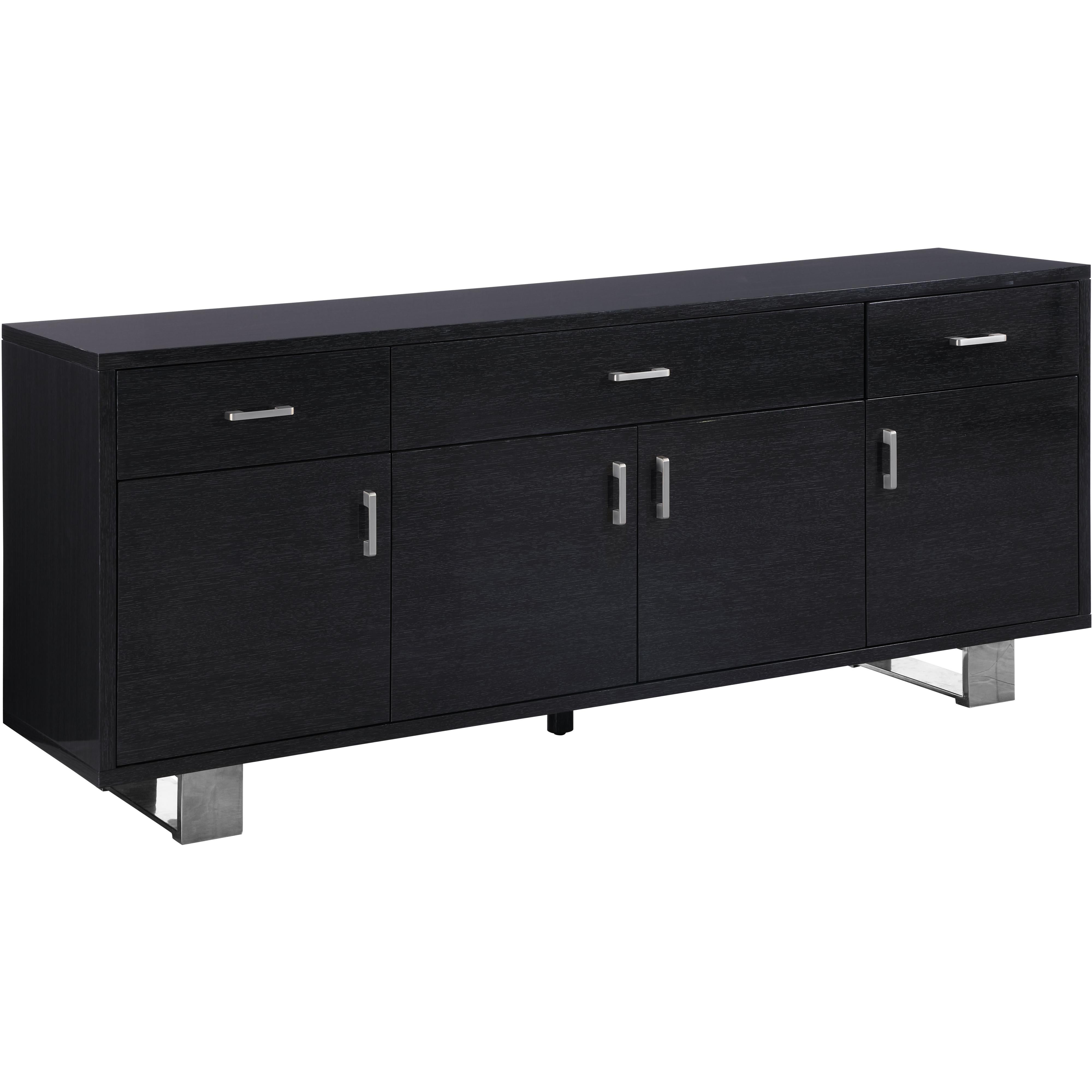 Meridian Excel Grey Oak Veneer Lacquer Sideboard/Buffet
