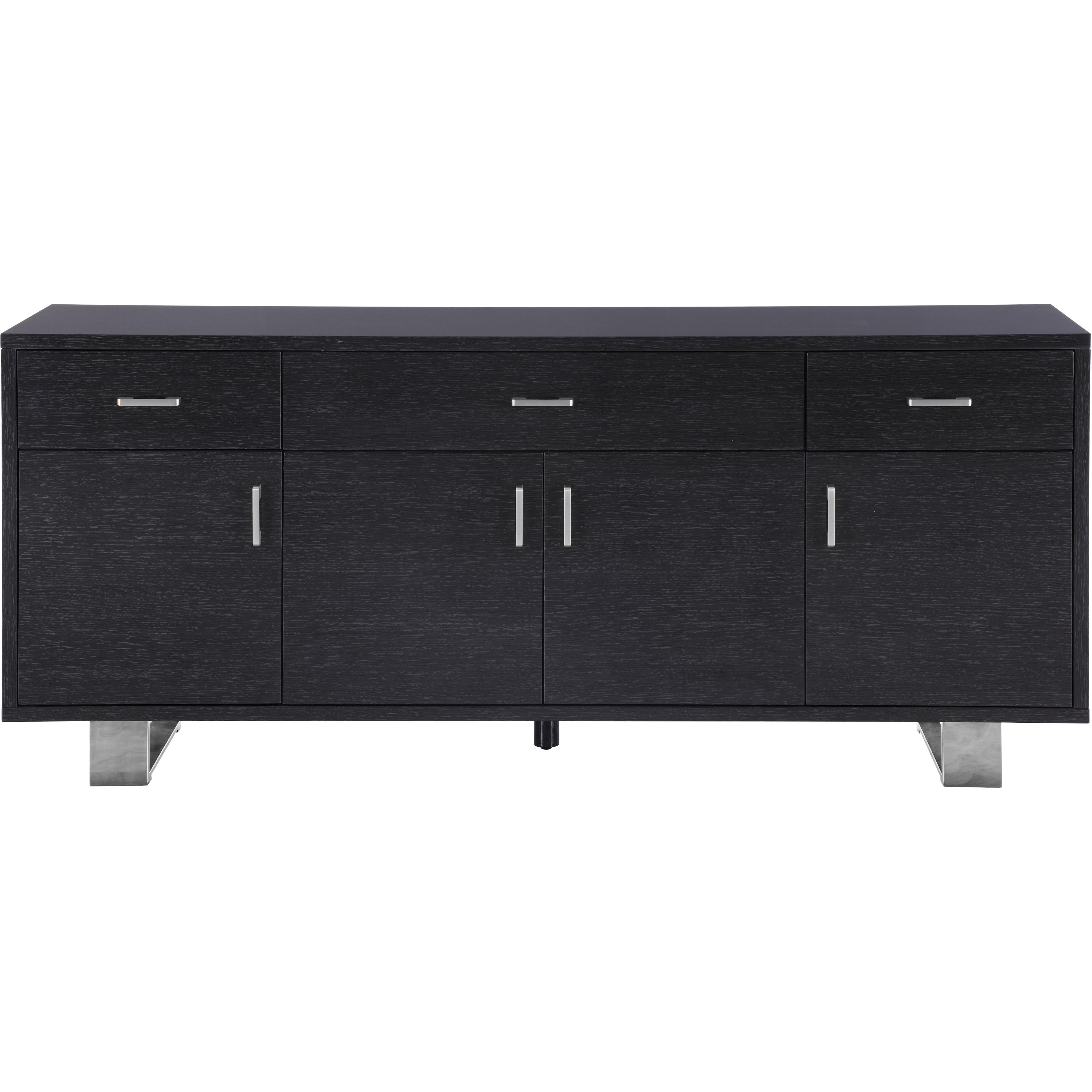 Meridian Excel Grey Oak Veneer Lacquer Sideboard/Buffet