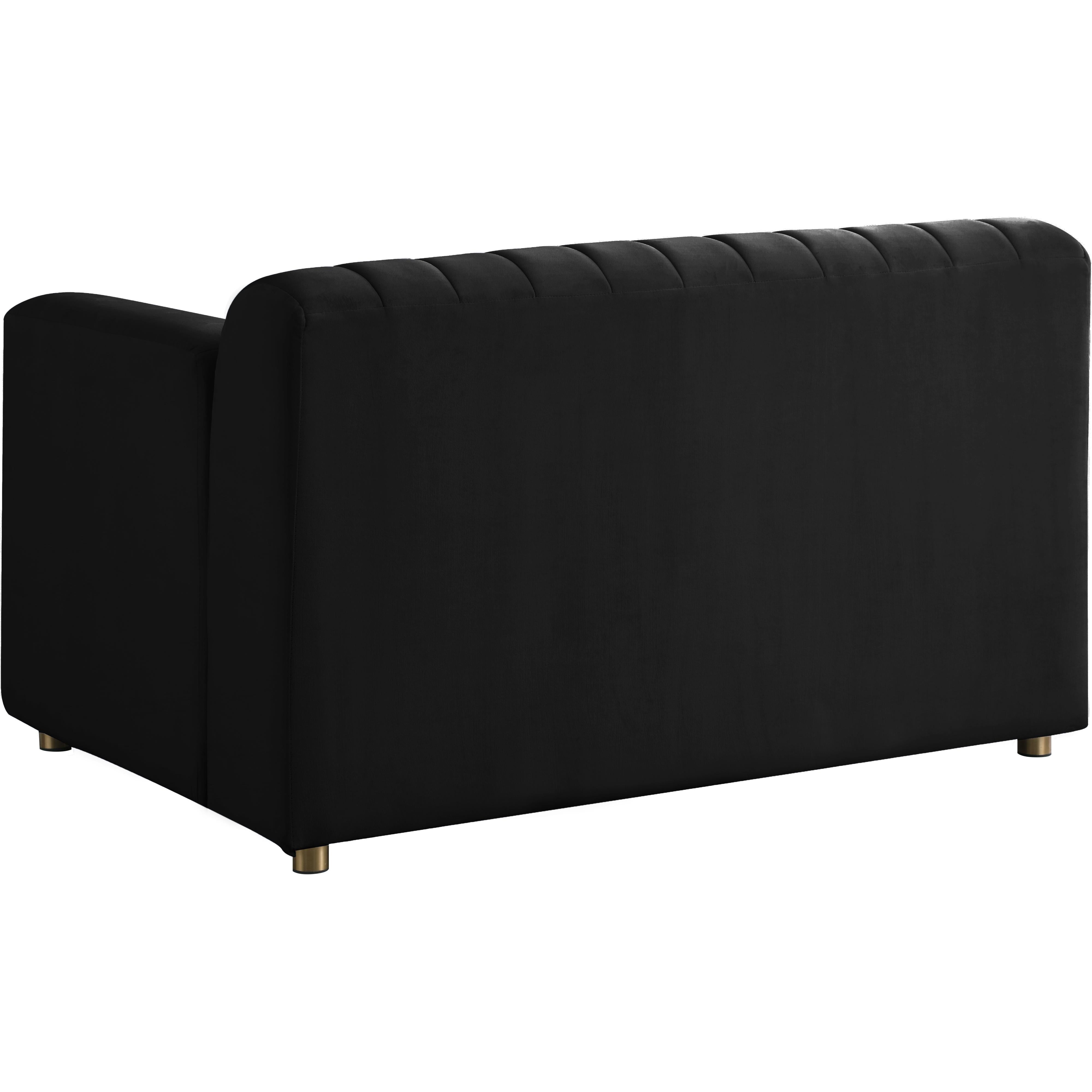 Meridian Naya Black Velvet Chair