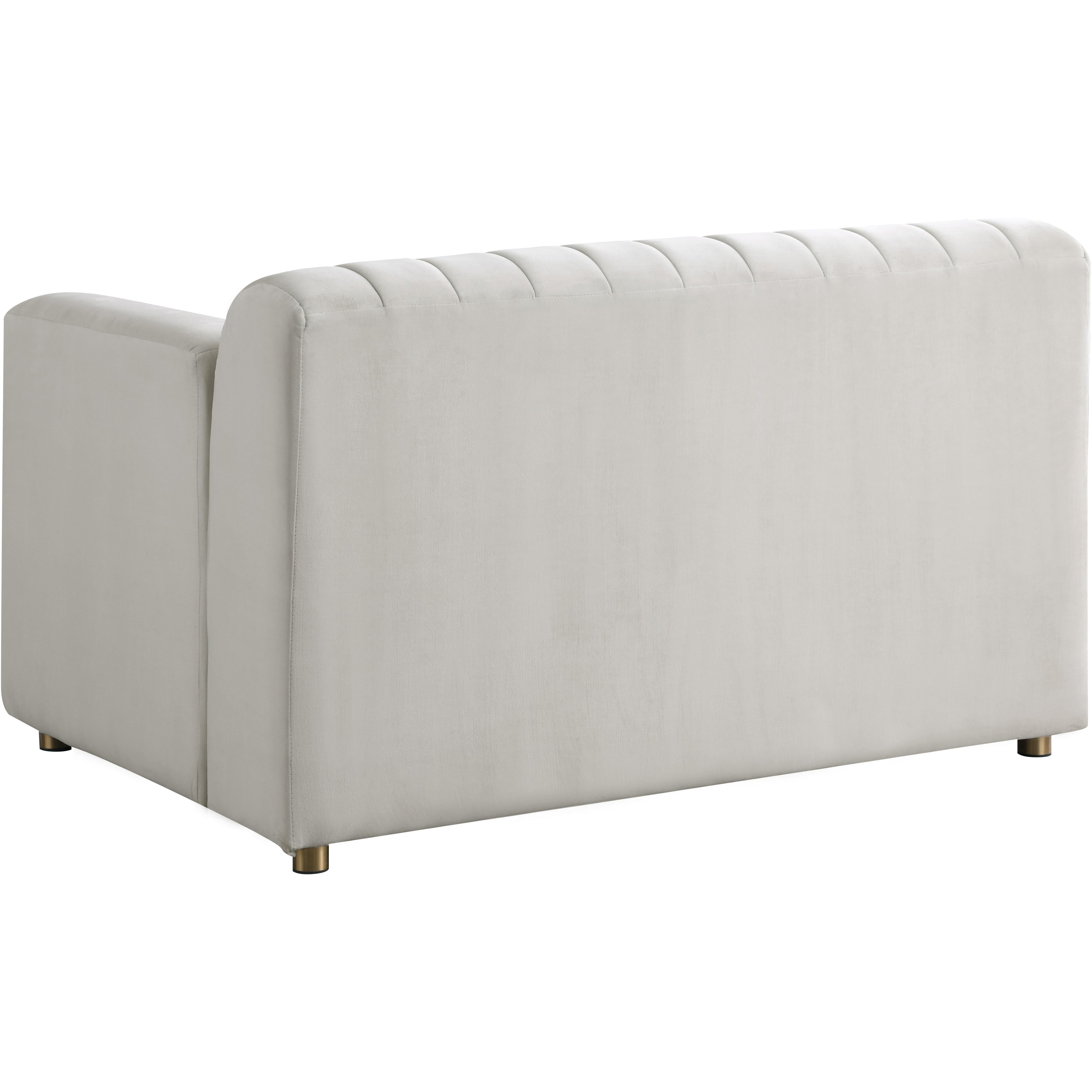 Meridian Naya Cream Velvet Chair