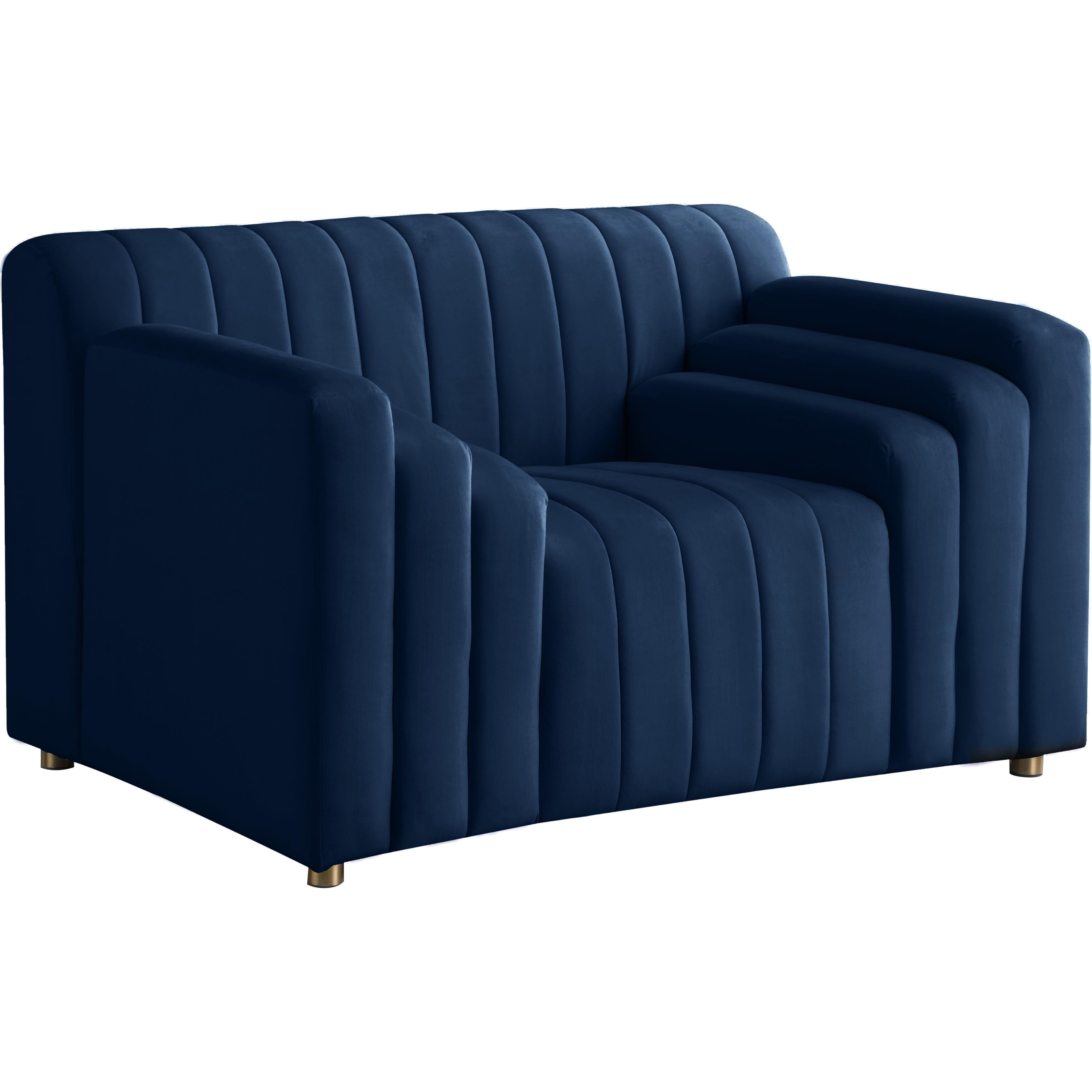Meridian Naya Navy Velvet Chair