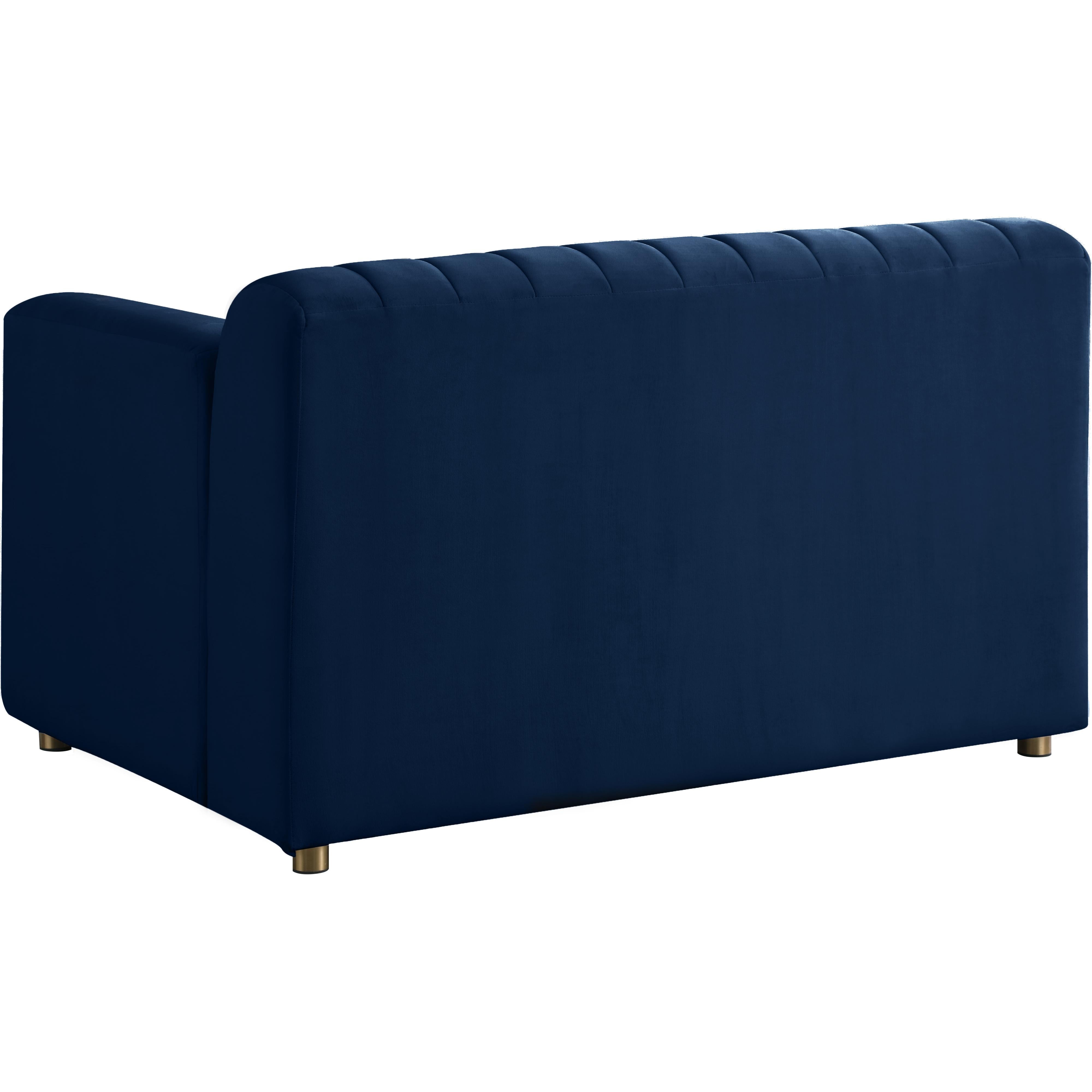 Meridian Naya Navy Velvet Chair