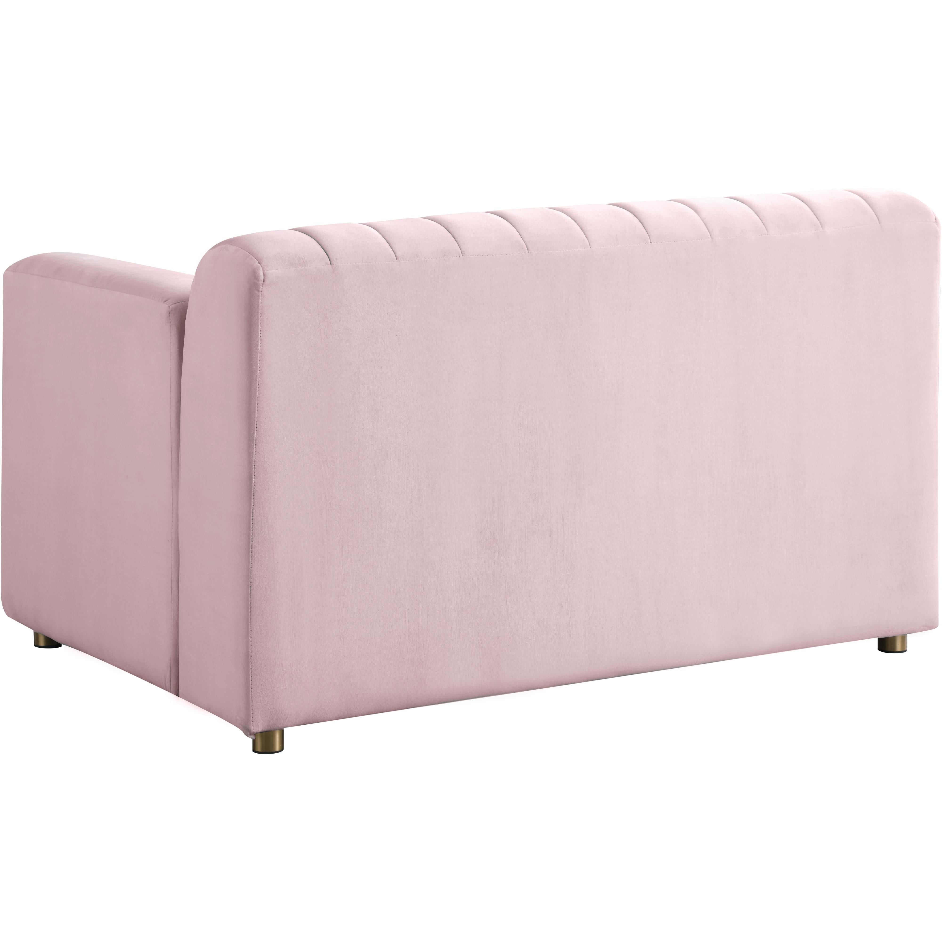 Meridian Naya Pink Velvet Chair