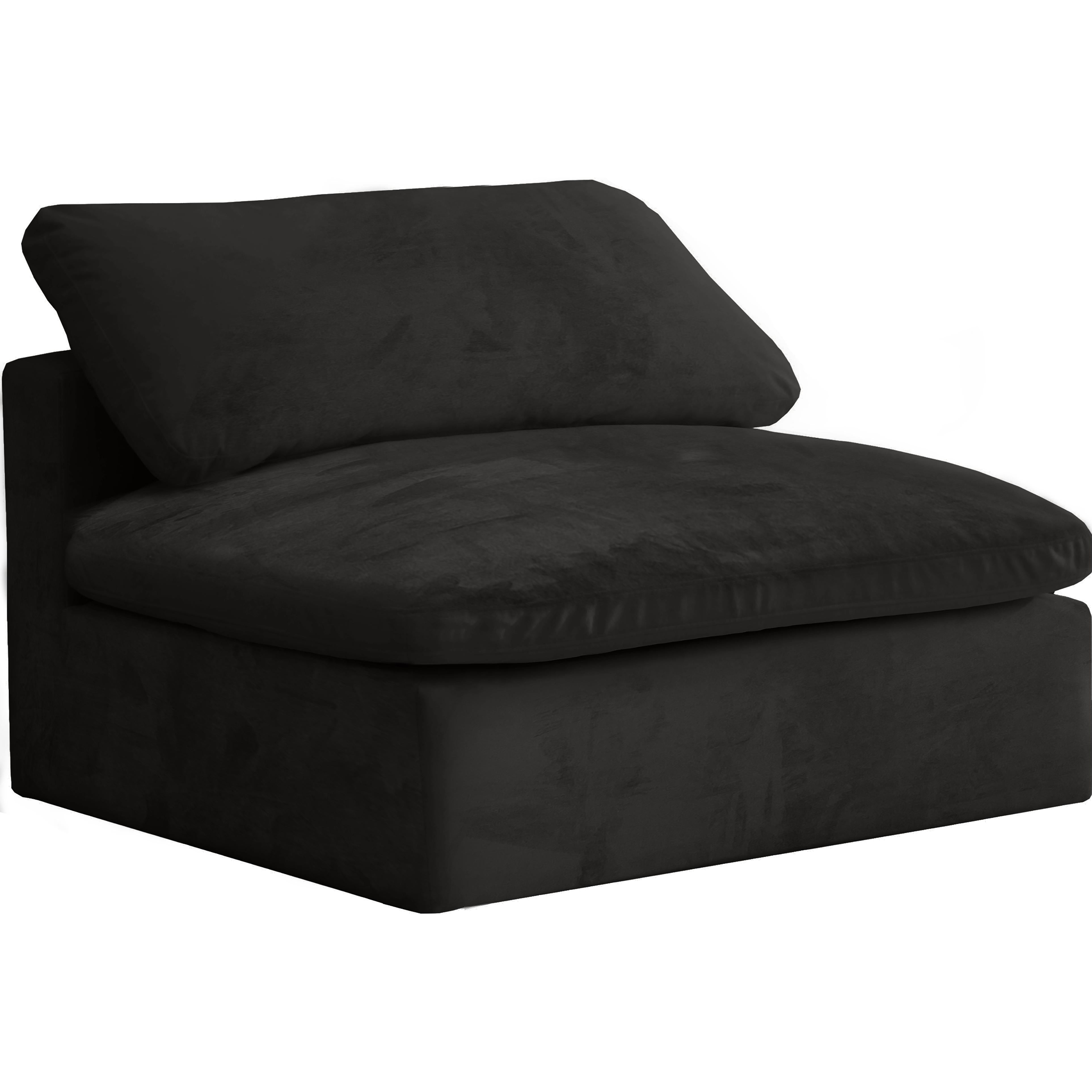 Meridian Cozy Black Velvet Chair