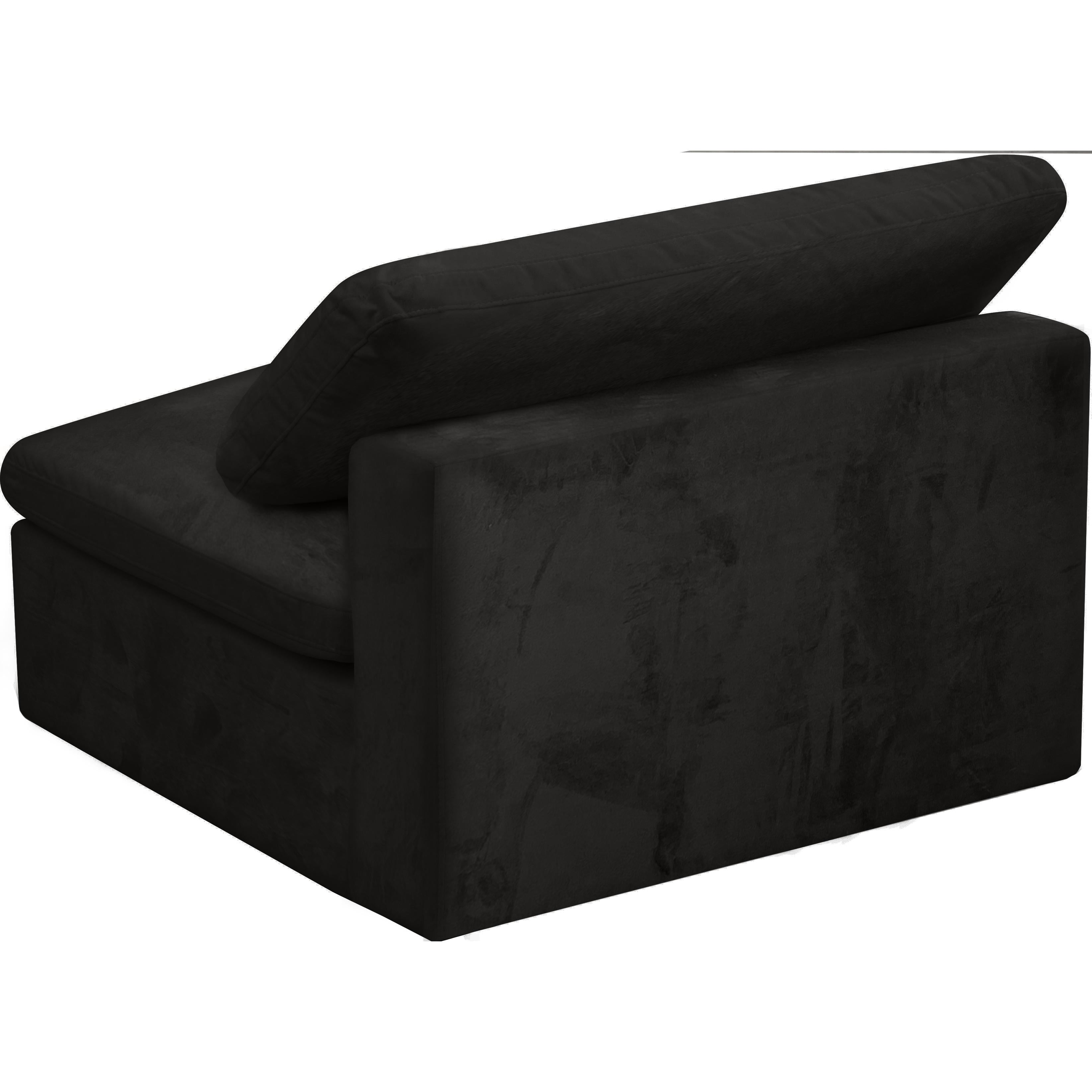 Meridian Cozy Black Velvet Chair