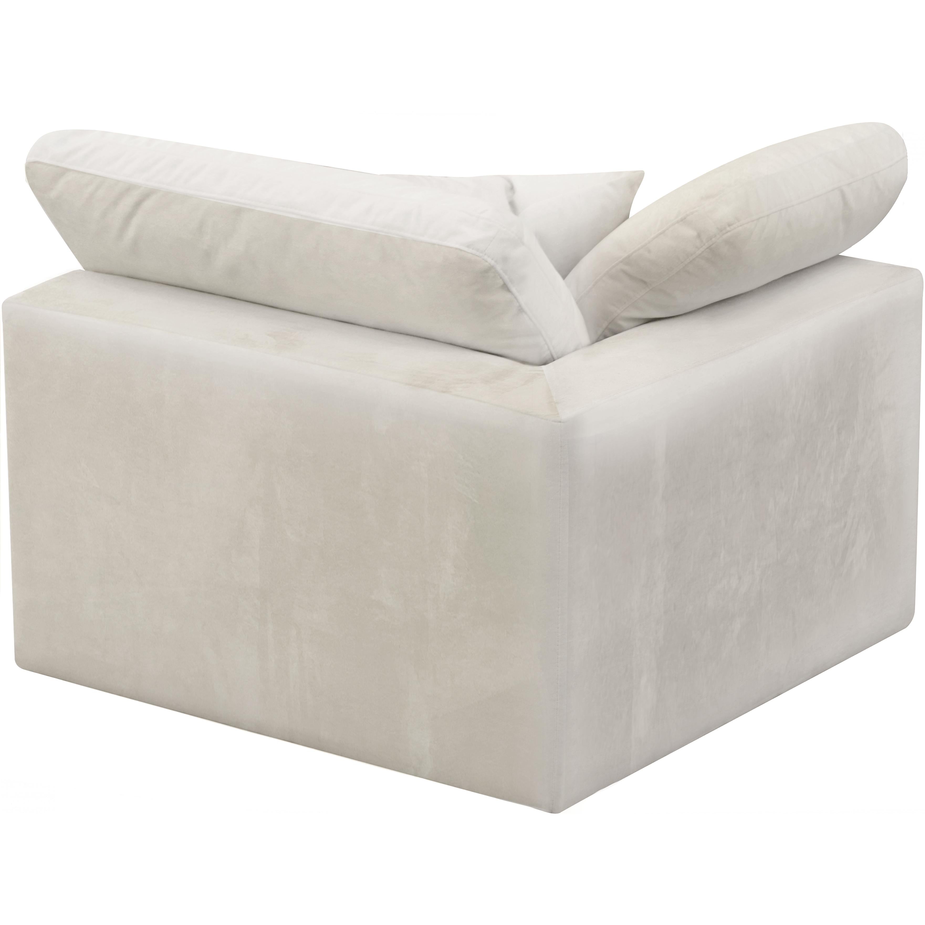 Meridian Cozy Cream Velvet Chair