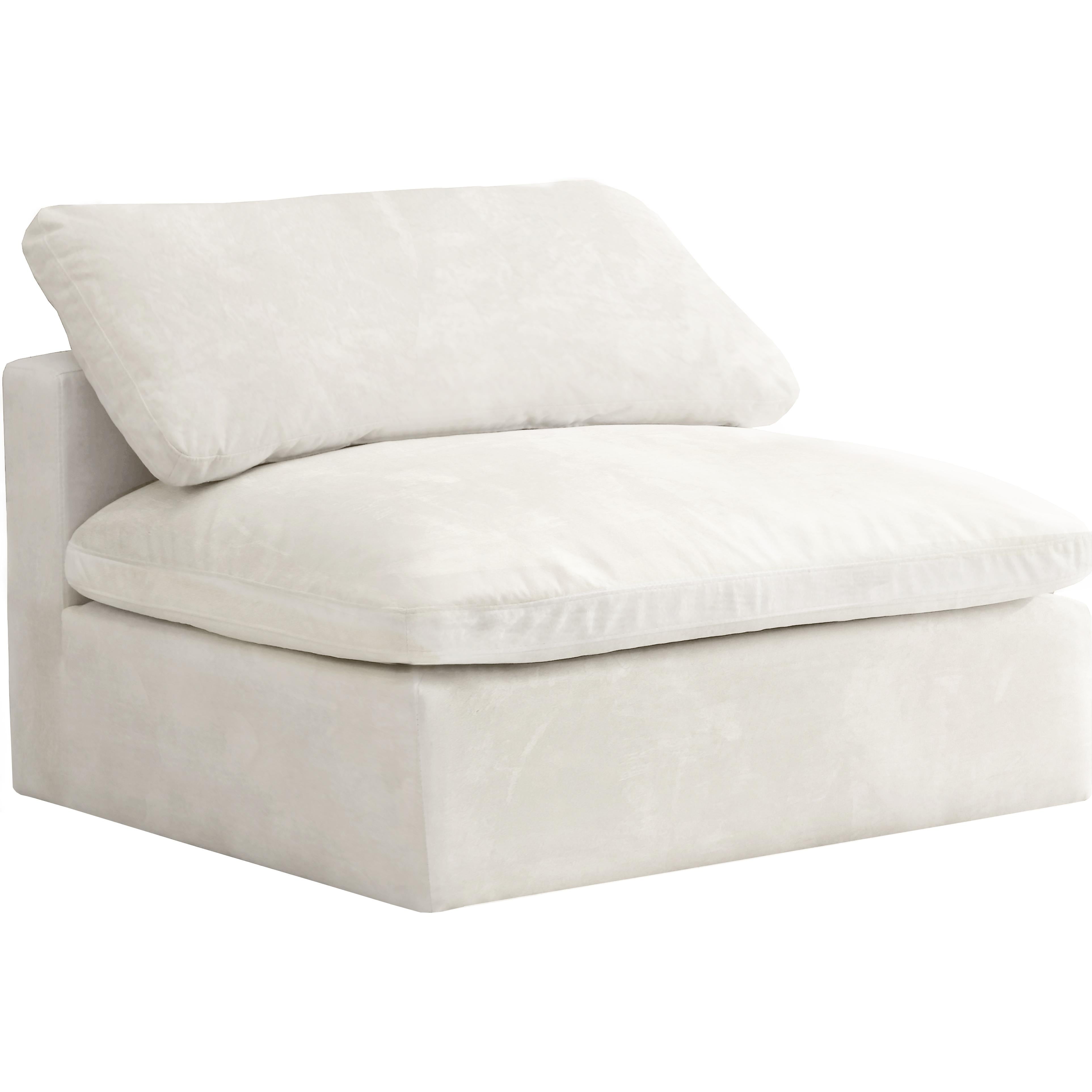 Meridian Cozy Cream Velvet Chair