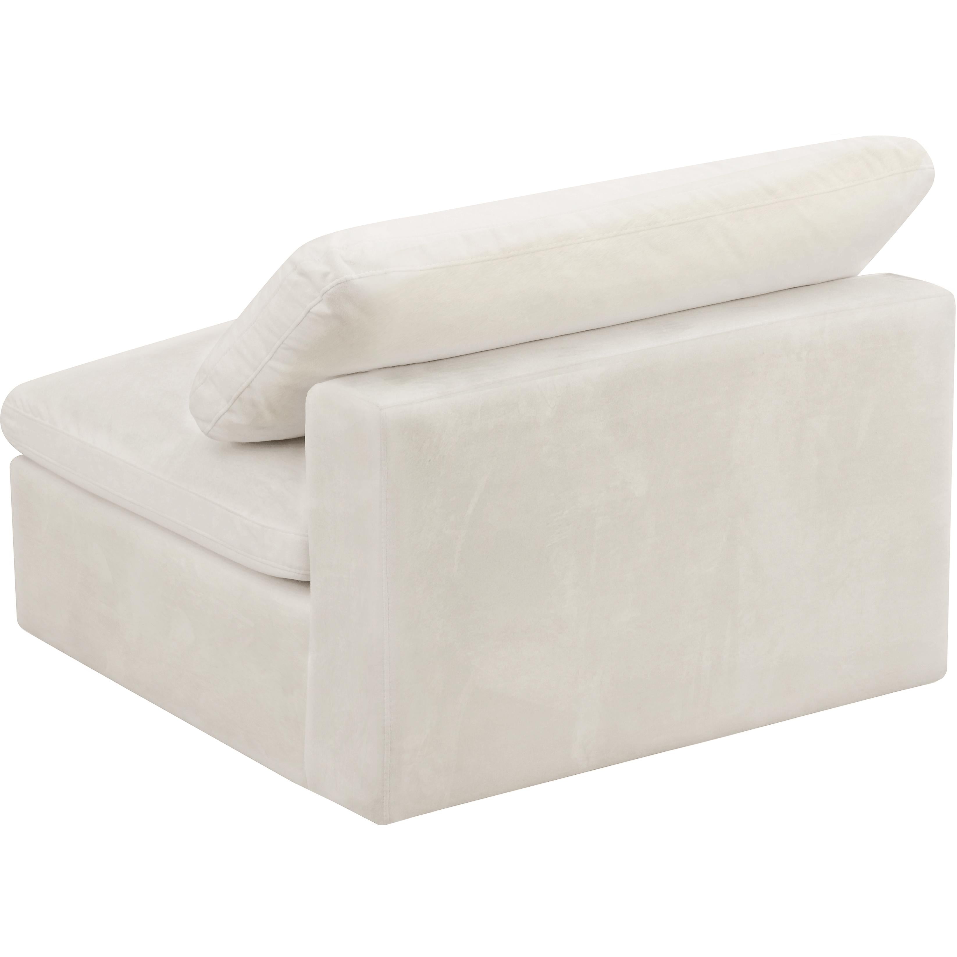 Meridian Cozy Cream Velvet Chair